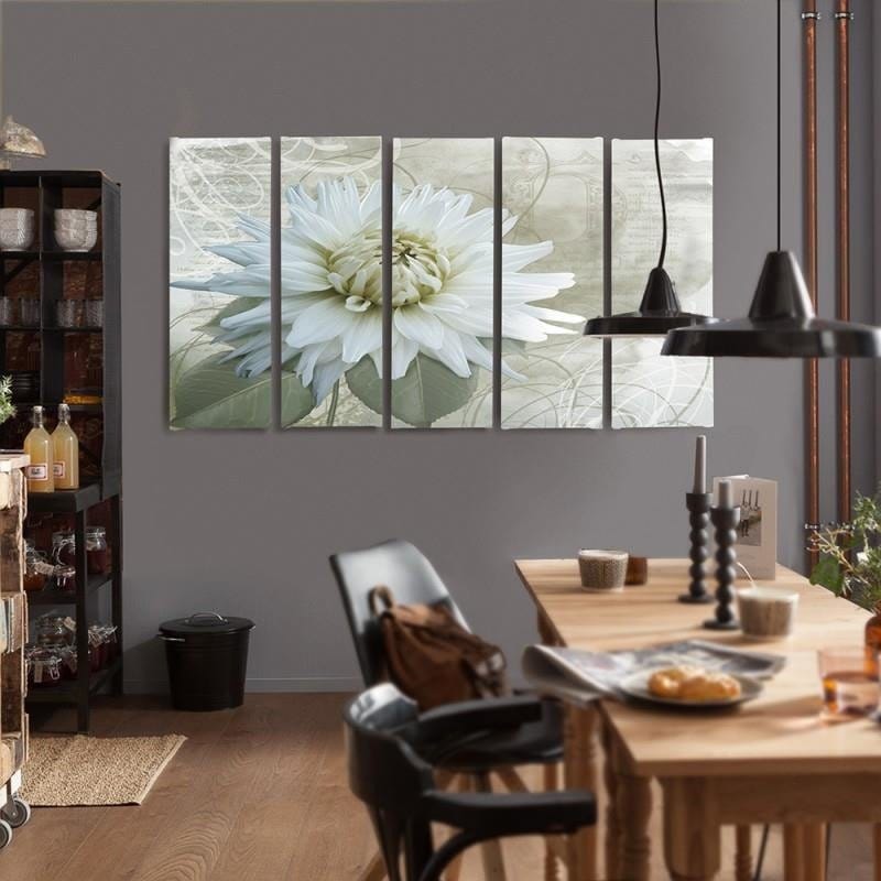 Kanva no 5 daļām - Type C, White Blossom Home Trends DECO