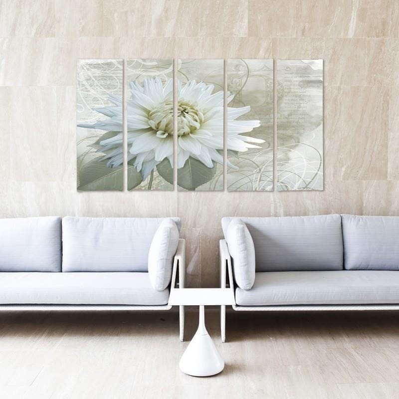 Kanva no 5 daļām - Type C, White Blossom Home Trends DECO