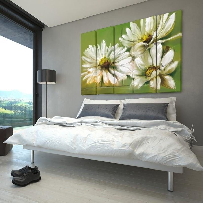 Kanva no 5 daļām - Type C, White Flowers Home Trends DECO