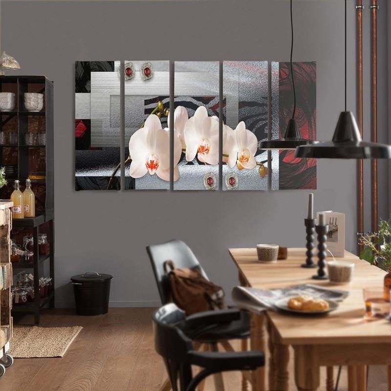 Kanva no 5 daļām - Type C, White Orchid Home Trends DECO