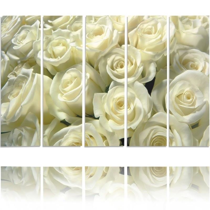 Kanva no 5 daļām - Type C, White Roses Home Trends DECO
