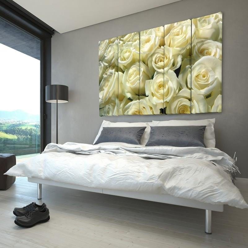 Kanva no 5 daļām - Type C, White Roses Home Trends DECO