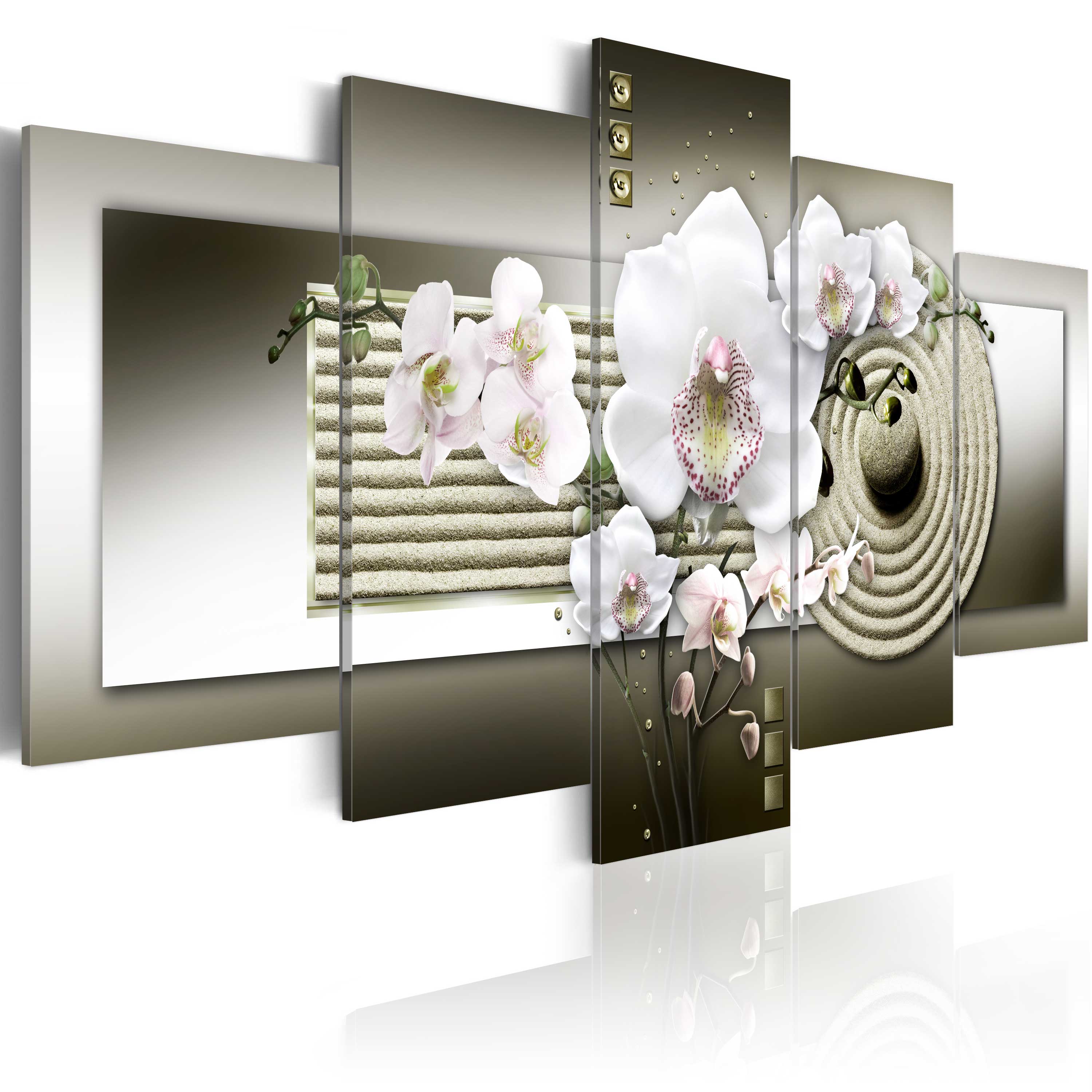 Glezna - Orchid and zen garden in grey Home Trends