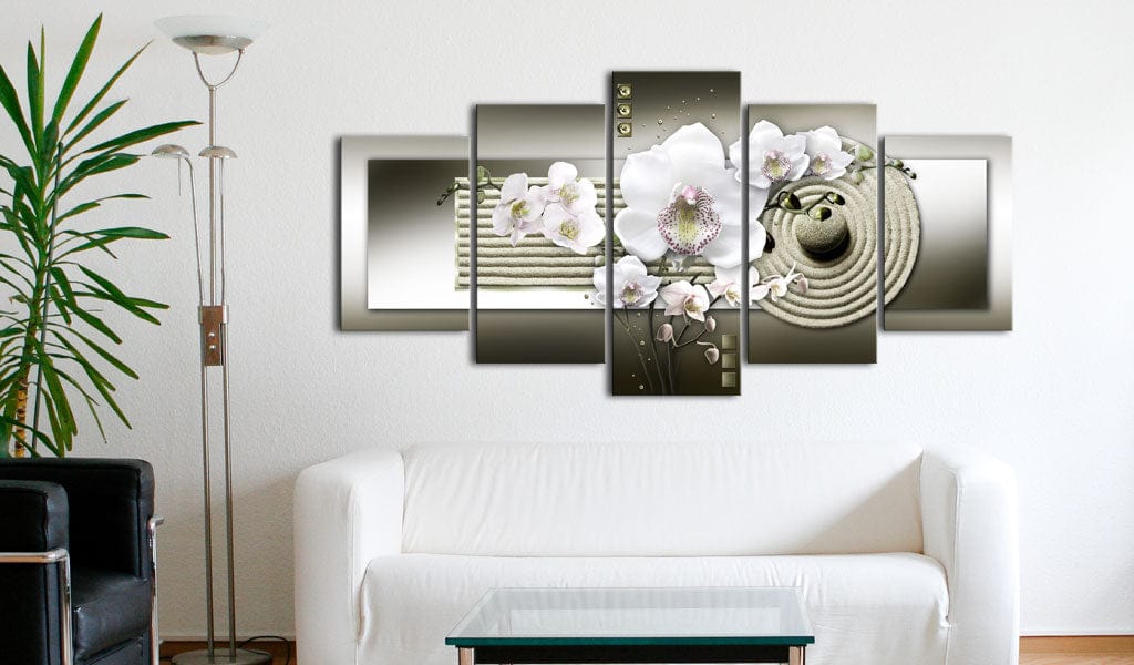 Glezna - Orchid and zen garden in grey Home Trends
