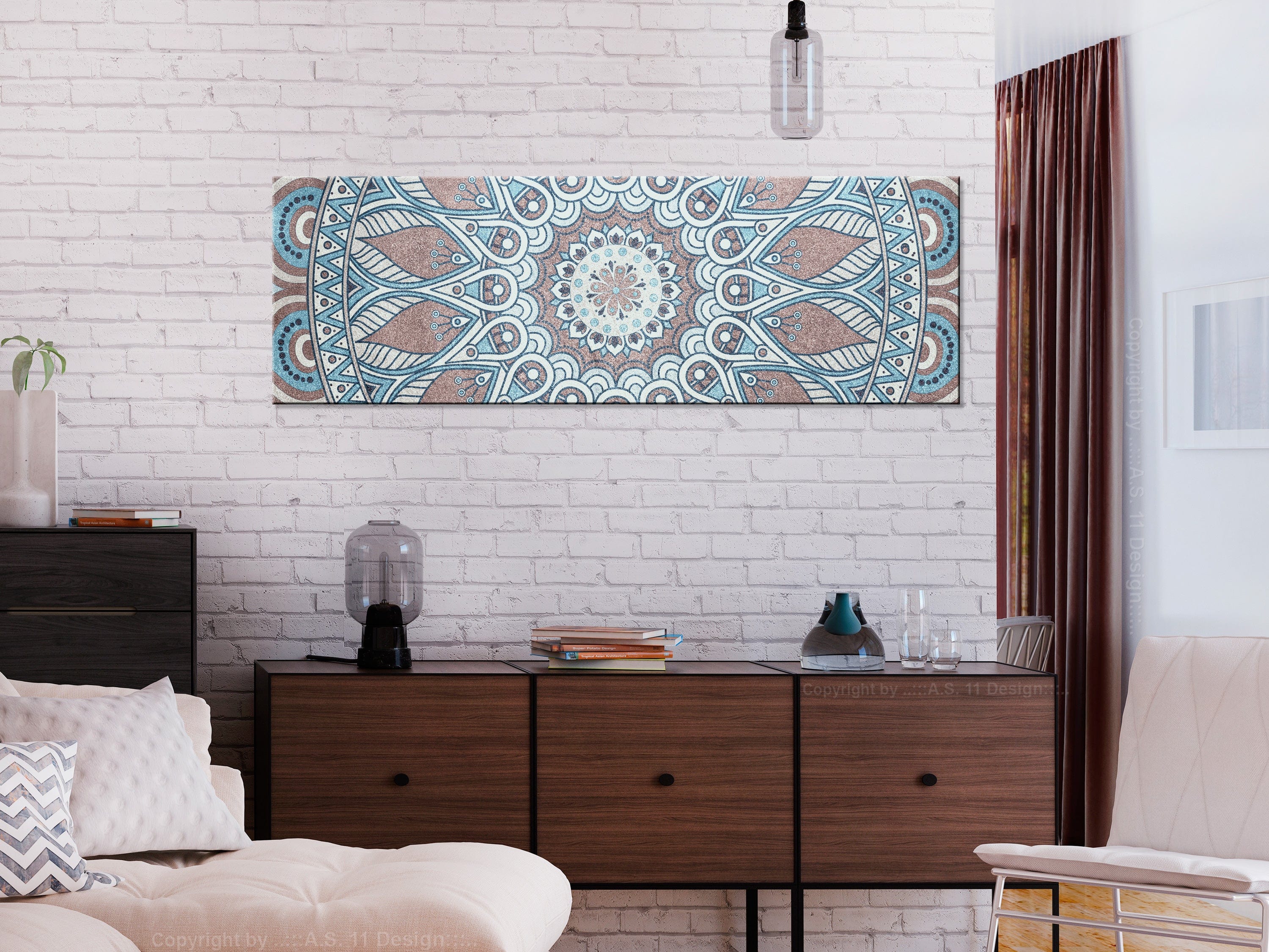 Glezna - Oriental Circle (1 Part) Narrow Home Trends