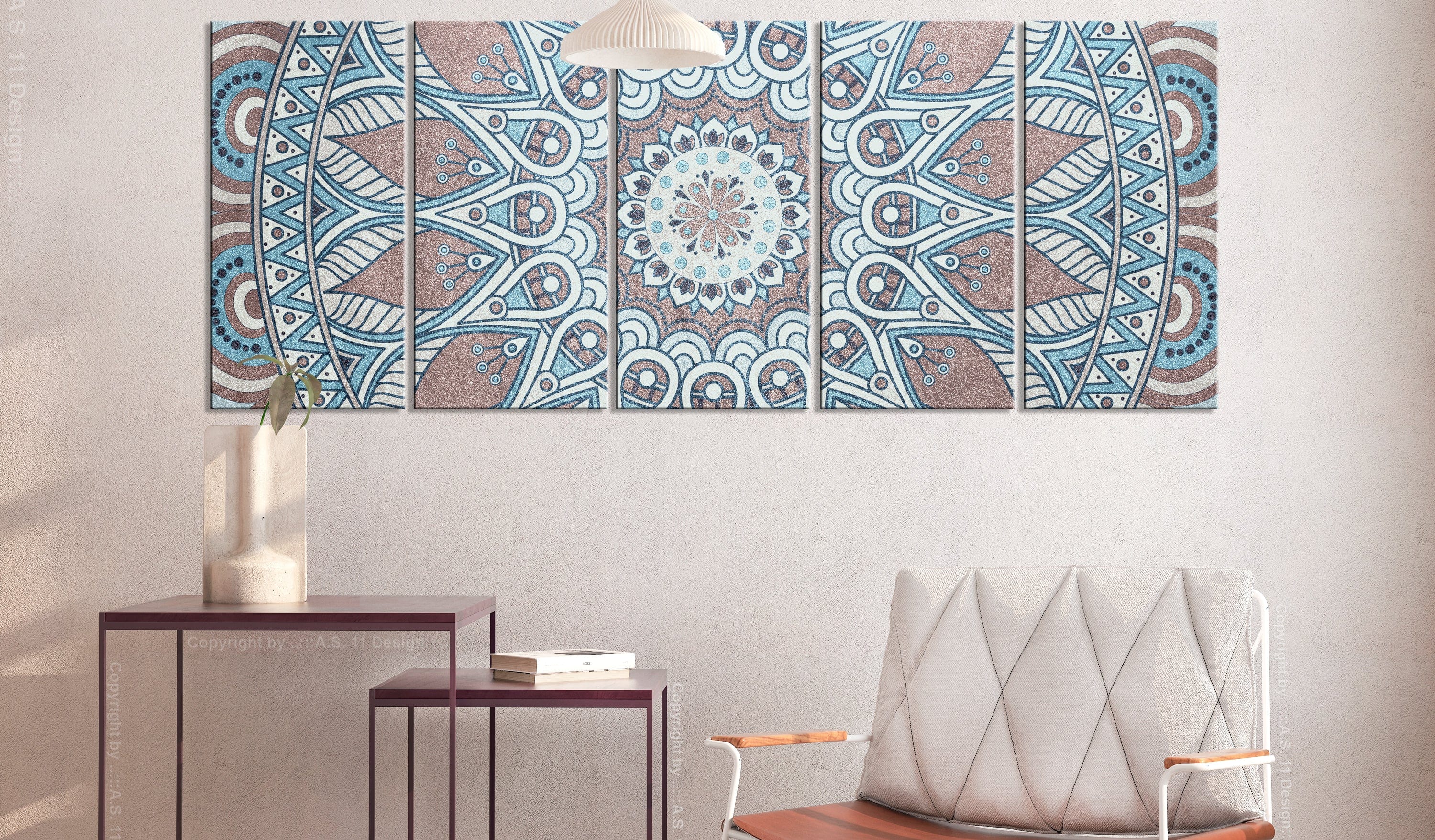 Glezna - Oriental Circle (5 Parts) Narrow Home Trends