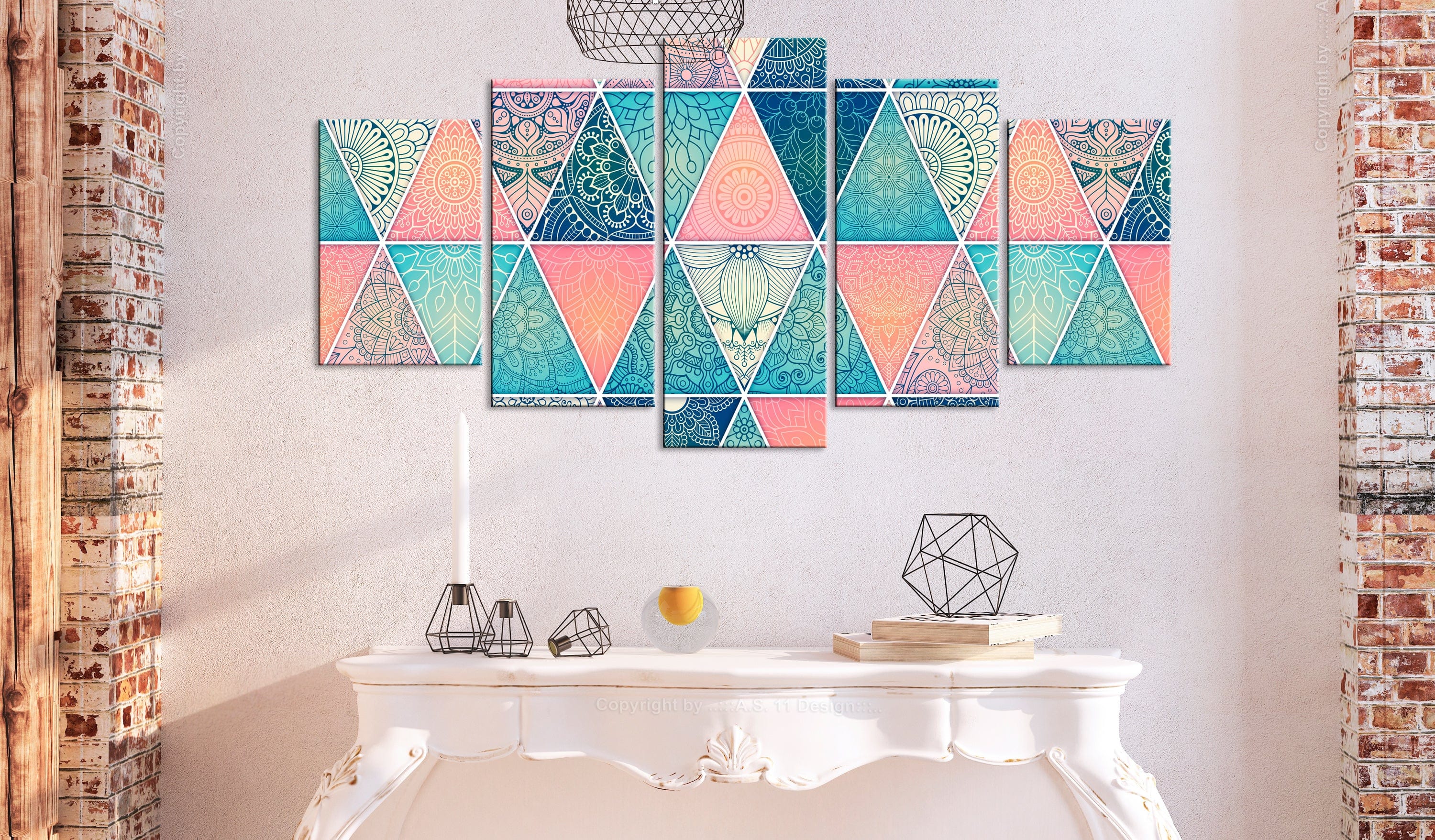 Glezna - Oriental Triangles (5 Parts) Wide Home Trends