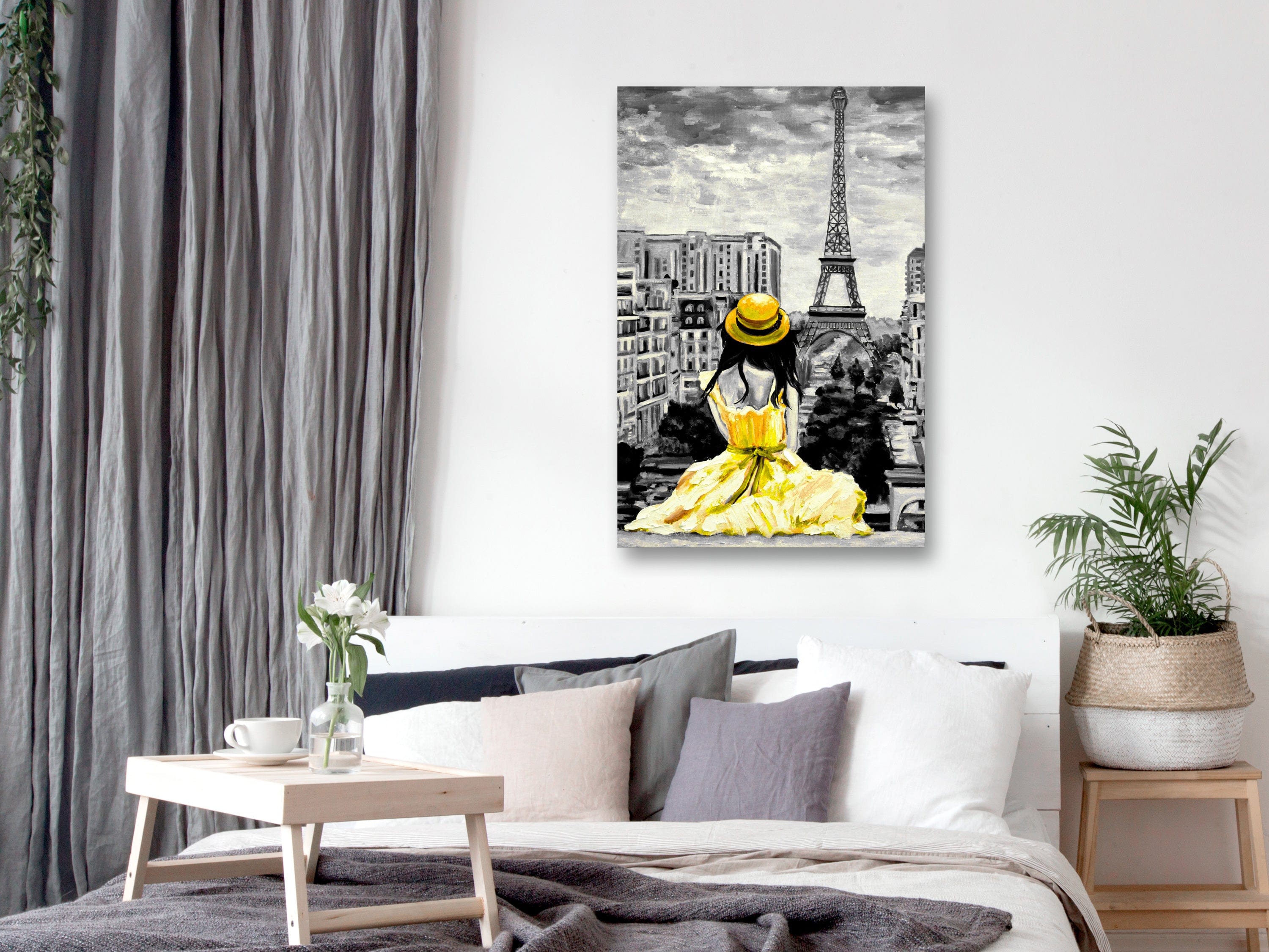Glezna - Paris Colour (1 Part) Vertical Yellow Home Trends