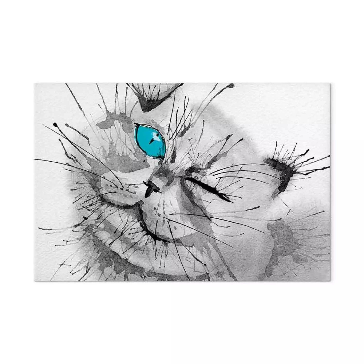 Kanva - Pelēks kaķis ar zilu aci, 123376 Home Trends