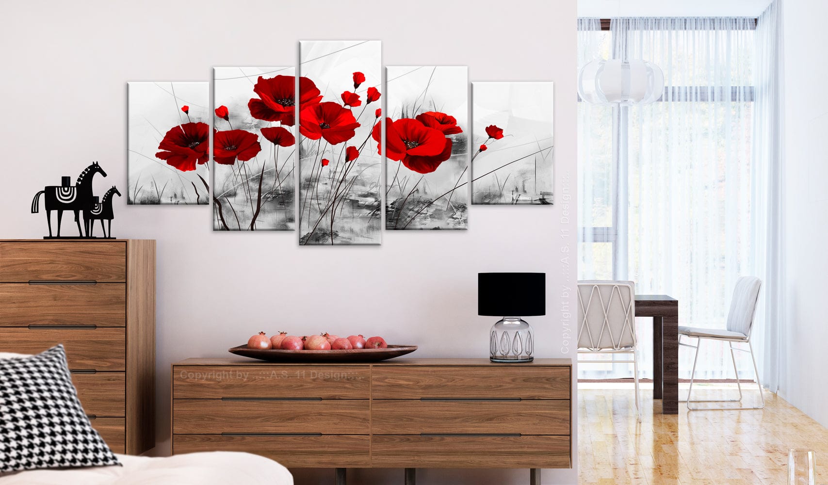 Glezna - Poppies - Red Miracle Home Trends