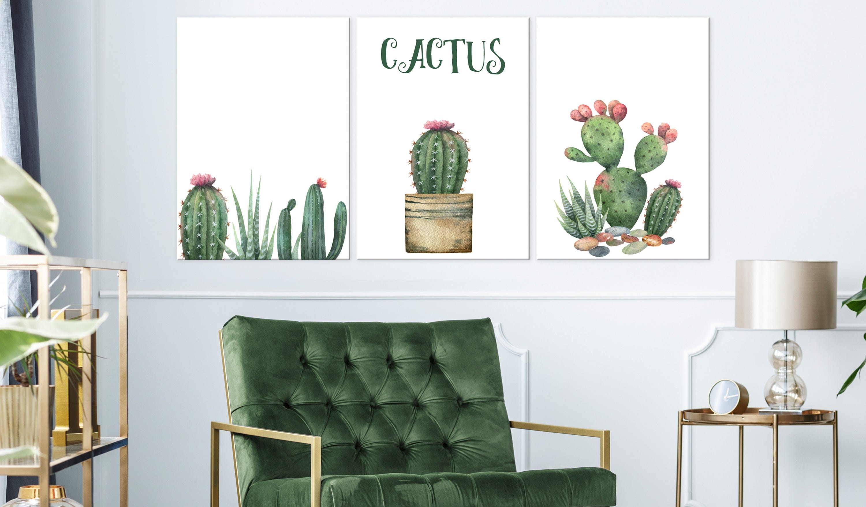 Glezna - Prickly Flowers (3 Parts) 120x60 Home Trends