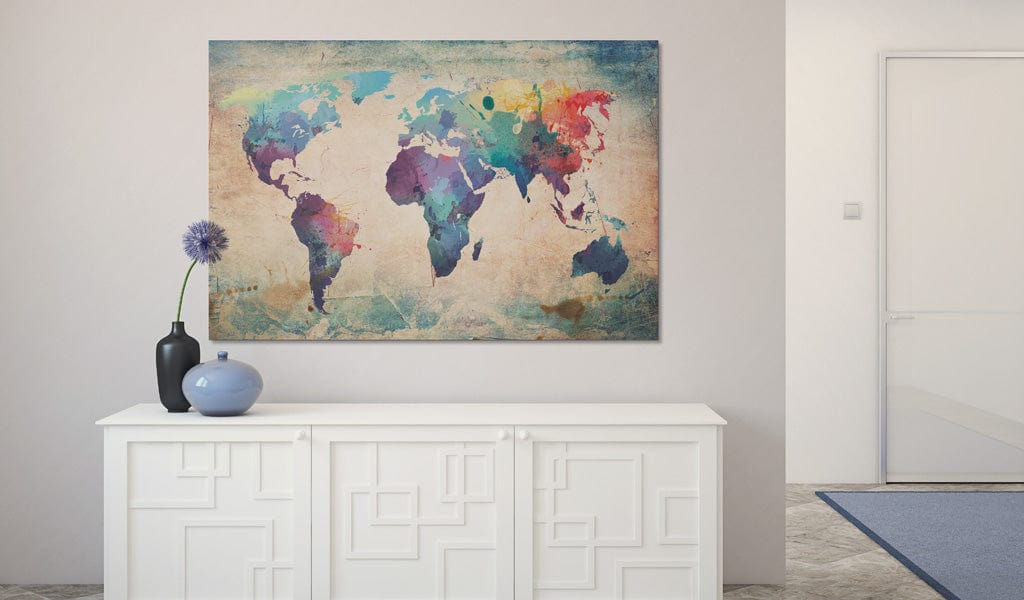 Glezna - Rainbow-hued map Home Trends