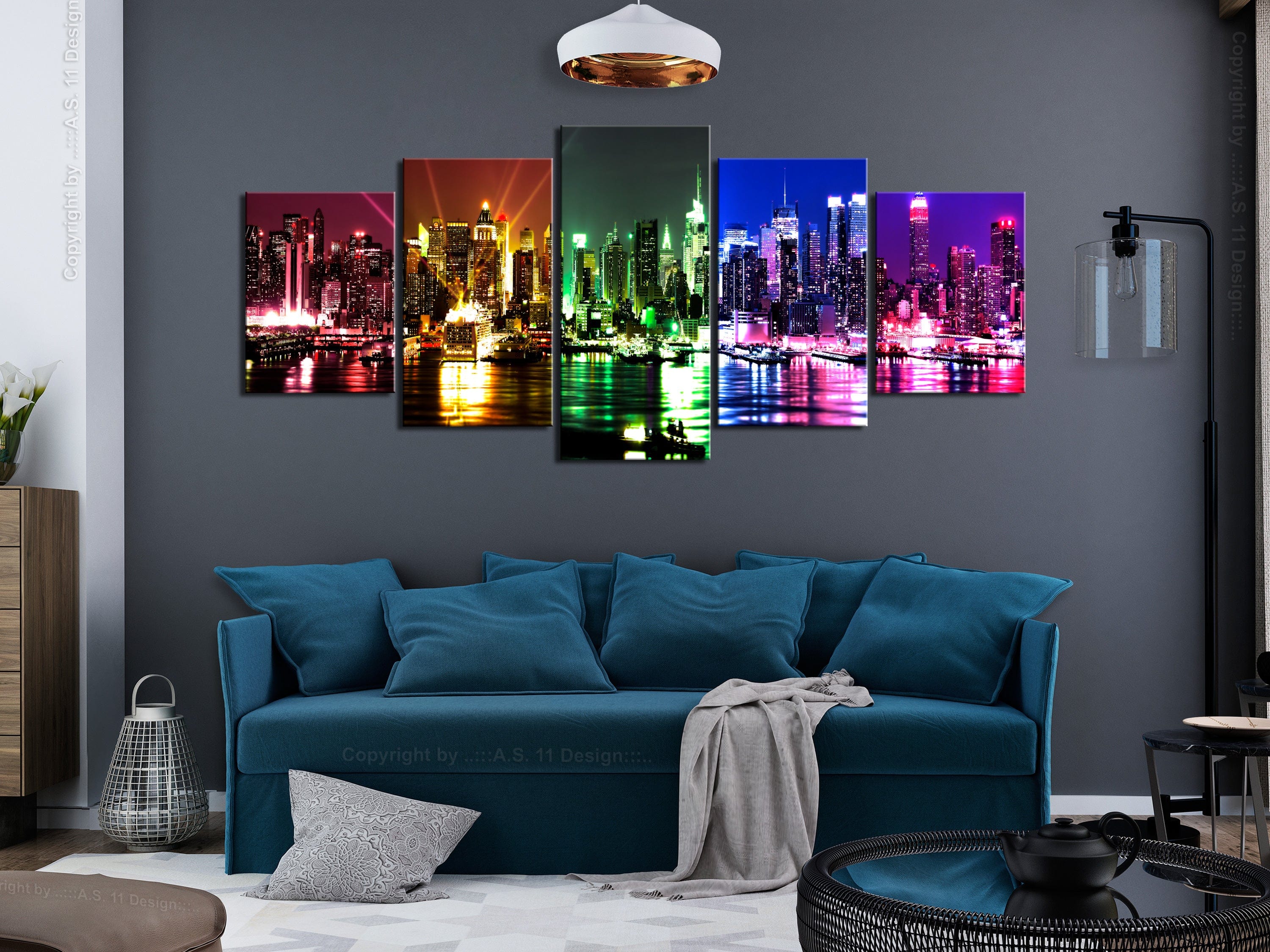 Glezna - Rainbow New York (5 Parts) Wide 225x100 Home Trends