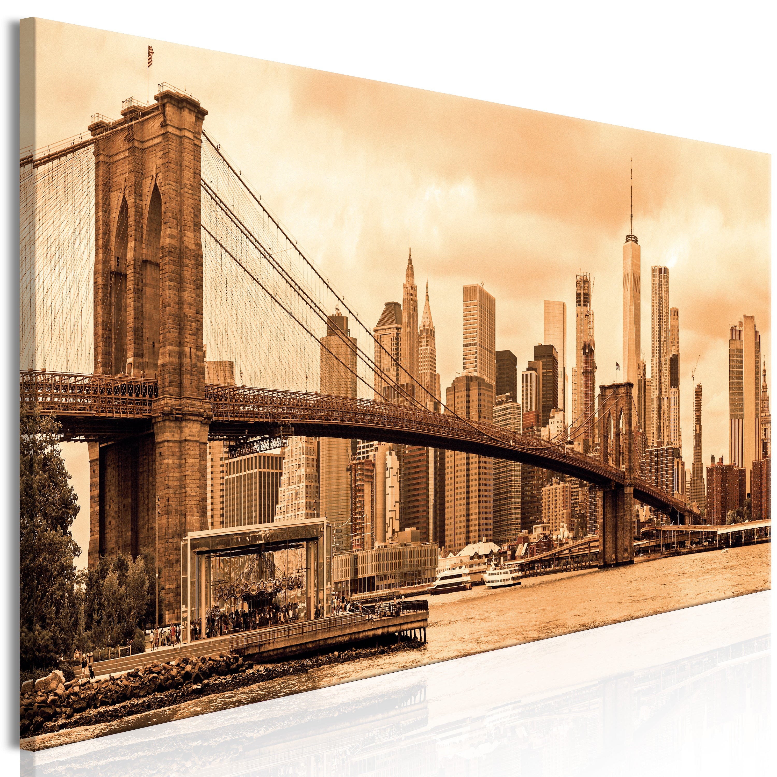 Glezna - Road to Manhattan (1 Part) Narrow Sepia Home Trends