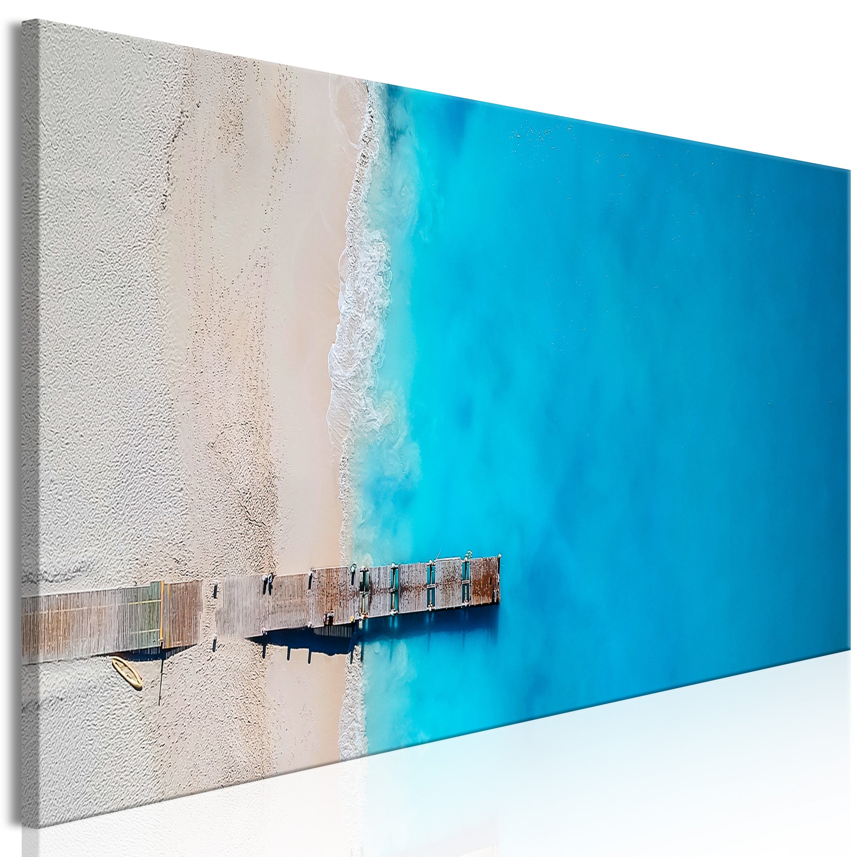 Glezna - Sea and Wooden Bridge (1 Part) Narrow Blue Home Trends