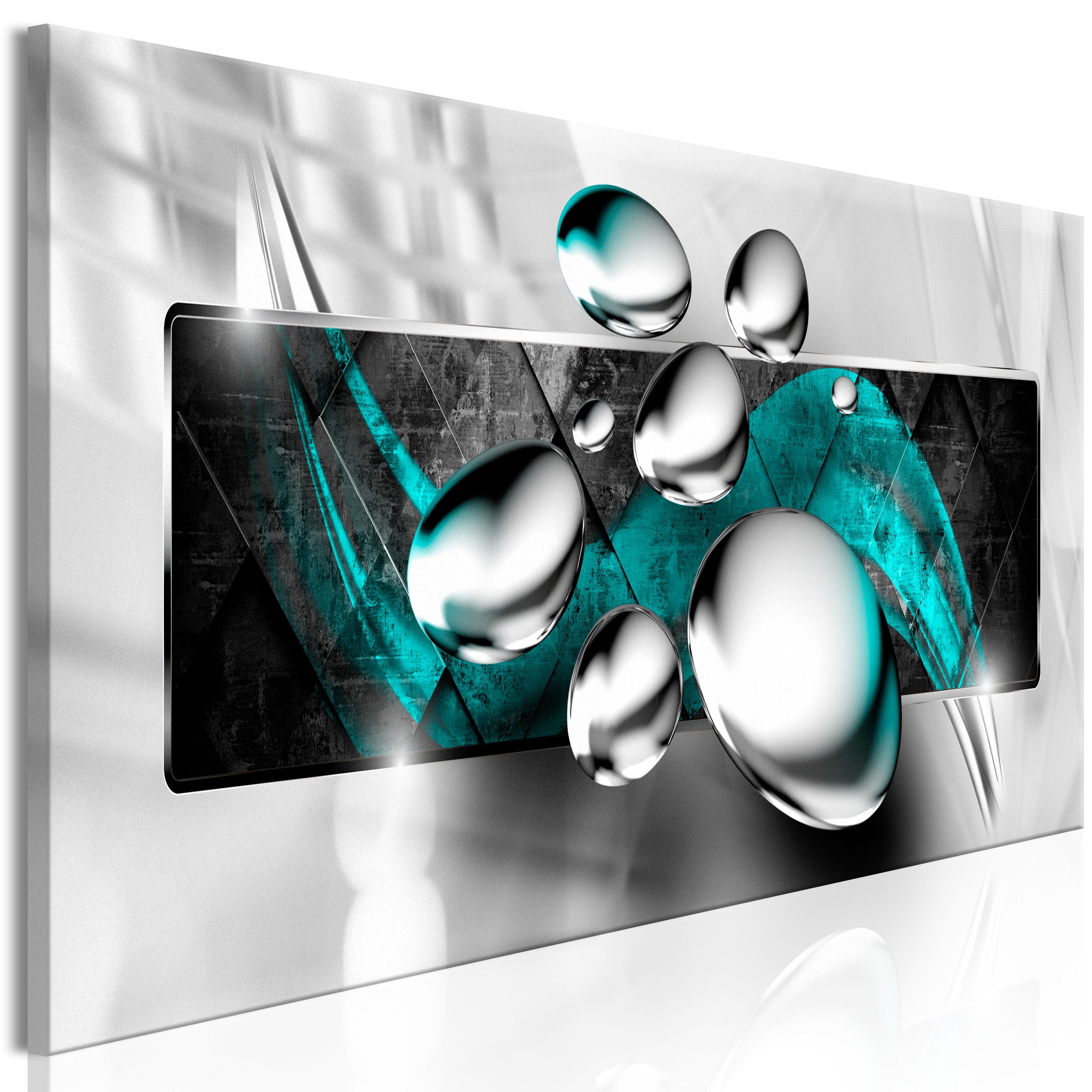 Glezna - Shiny Stones (1 Part) Narrow Turquoise Home Trends