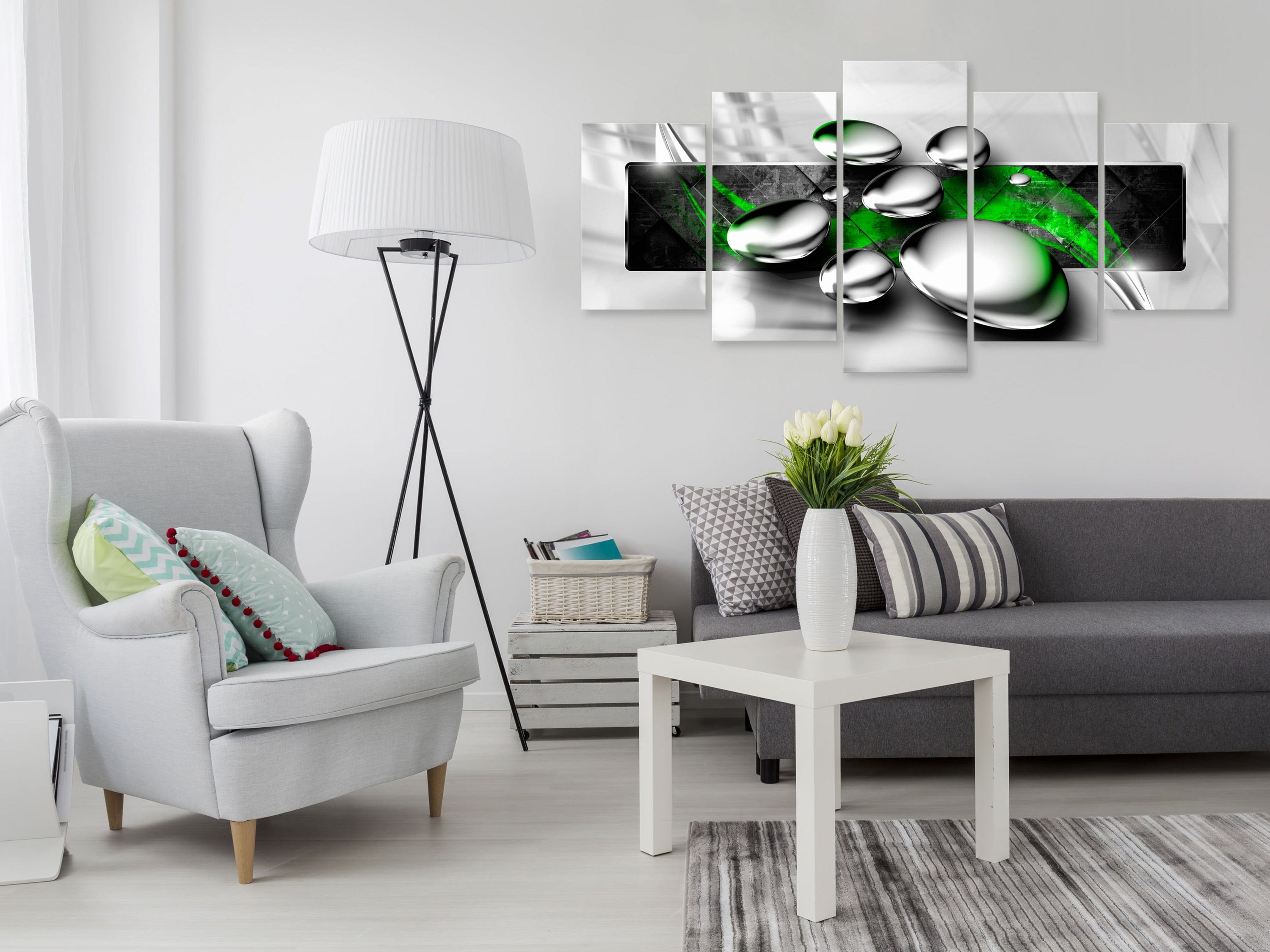 Glezna - Shiny Stones (5 Parts) Wide Green Home Trends