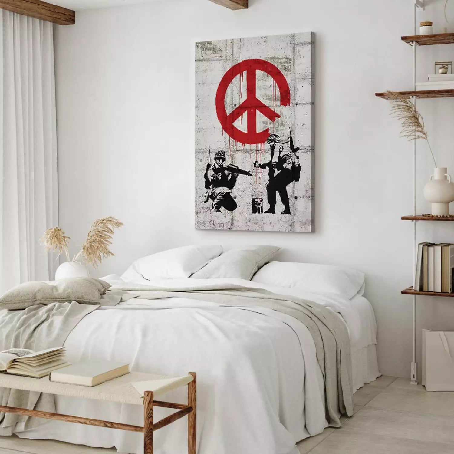 Kanva - Soldiers Painting Peace by Banksy, 68001 Home Trends