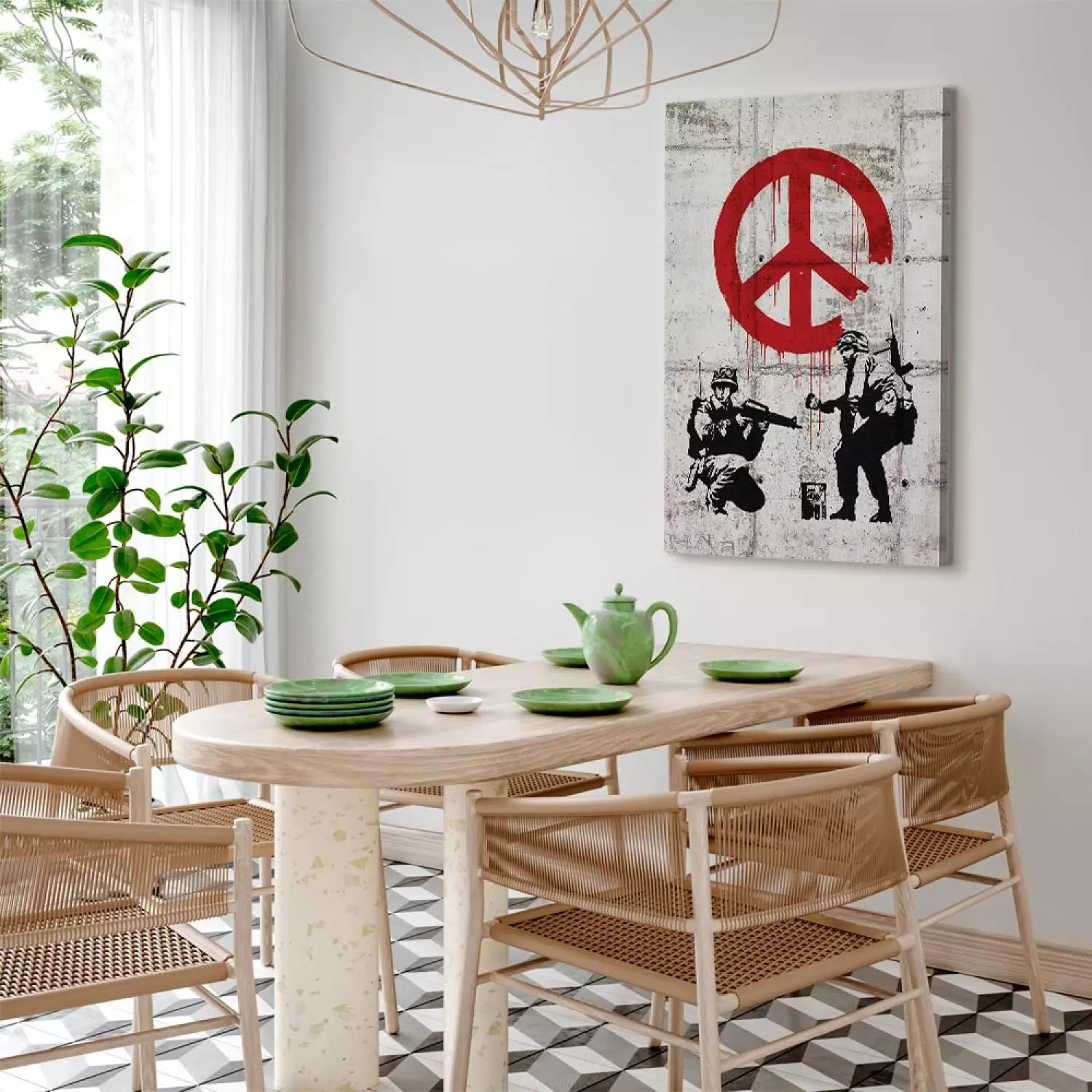 Kanva - Soldiers Painting Peace by Banksy, 68001 Home Trends