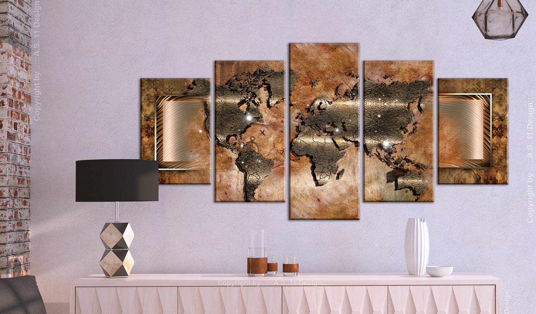 Glezna - Steel Map Home Trends