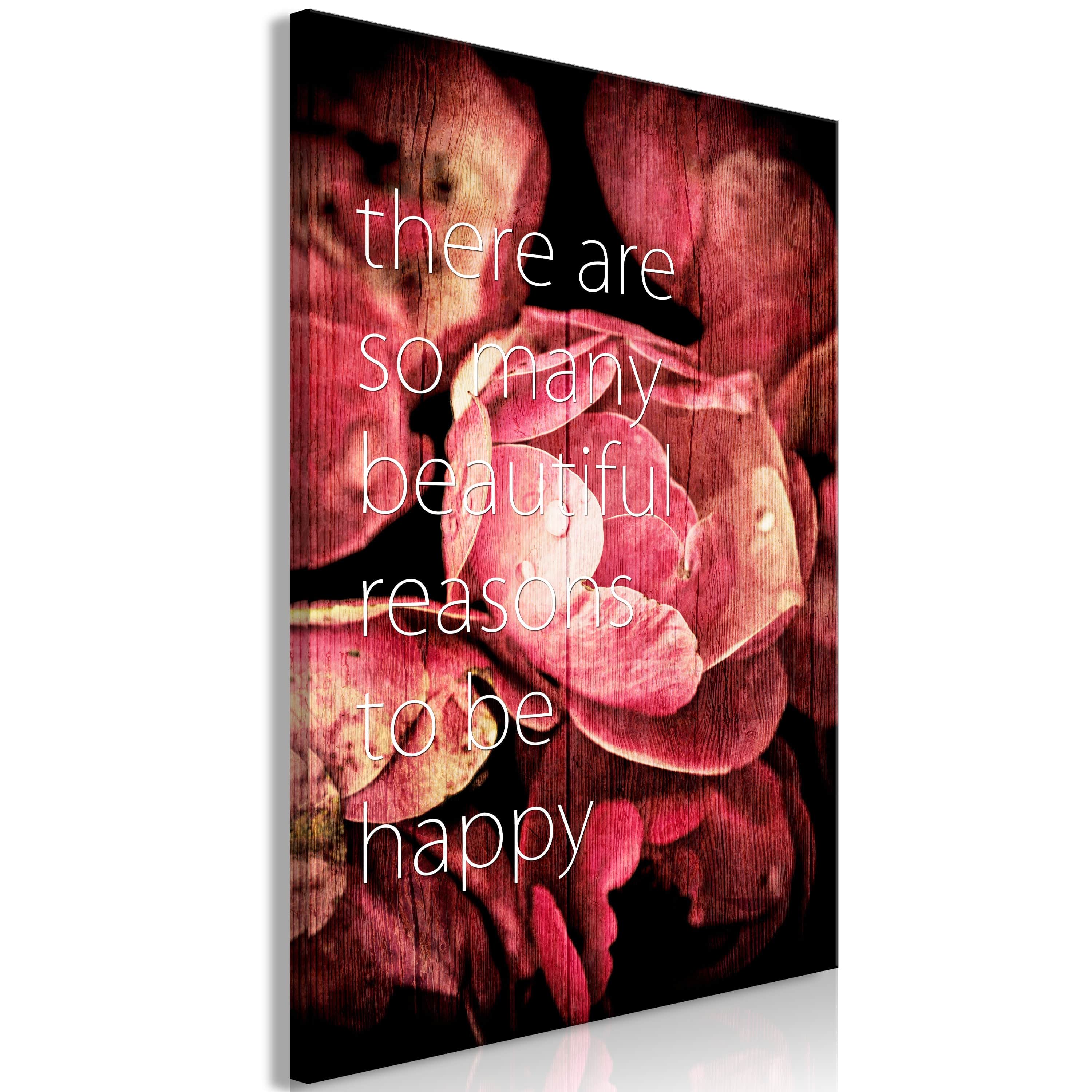 Glezna - There Are so Many Beautiful Reasons to Be Happy (1 Part) Vertical Home Trends