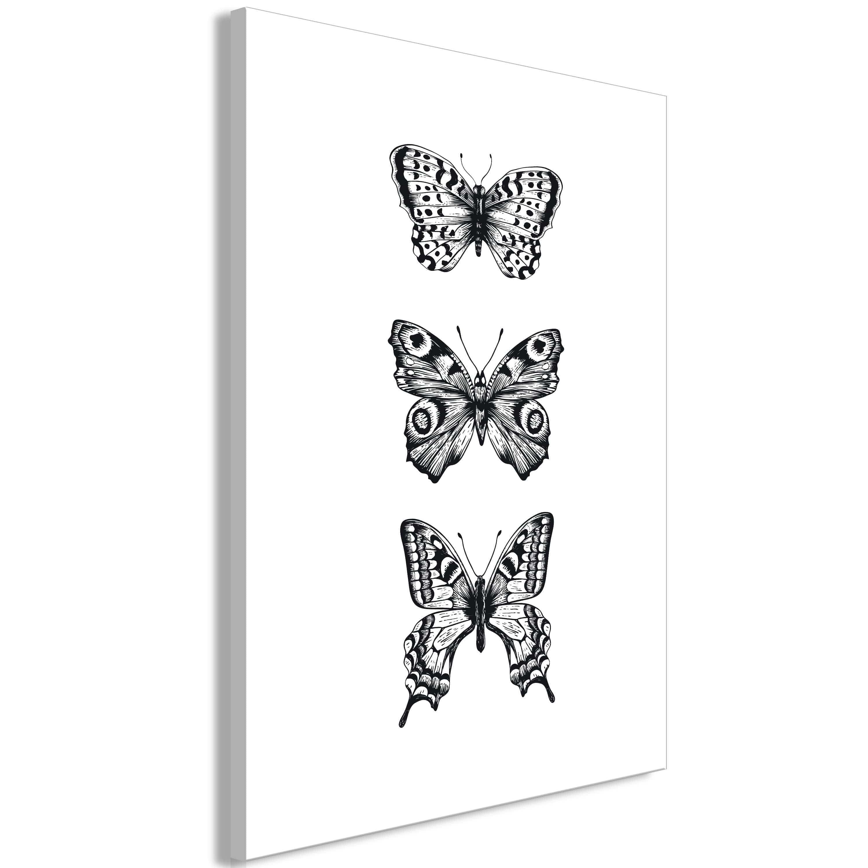 Glezna - Three Butterflies (1 Part) Vertical Home Trends