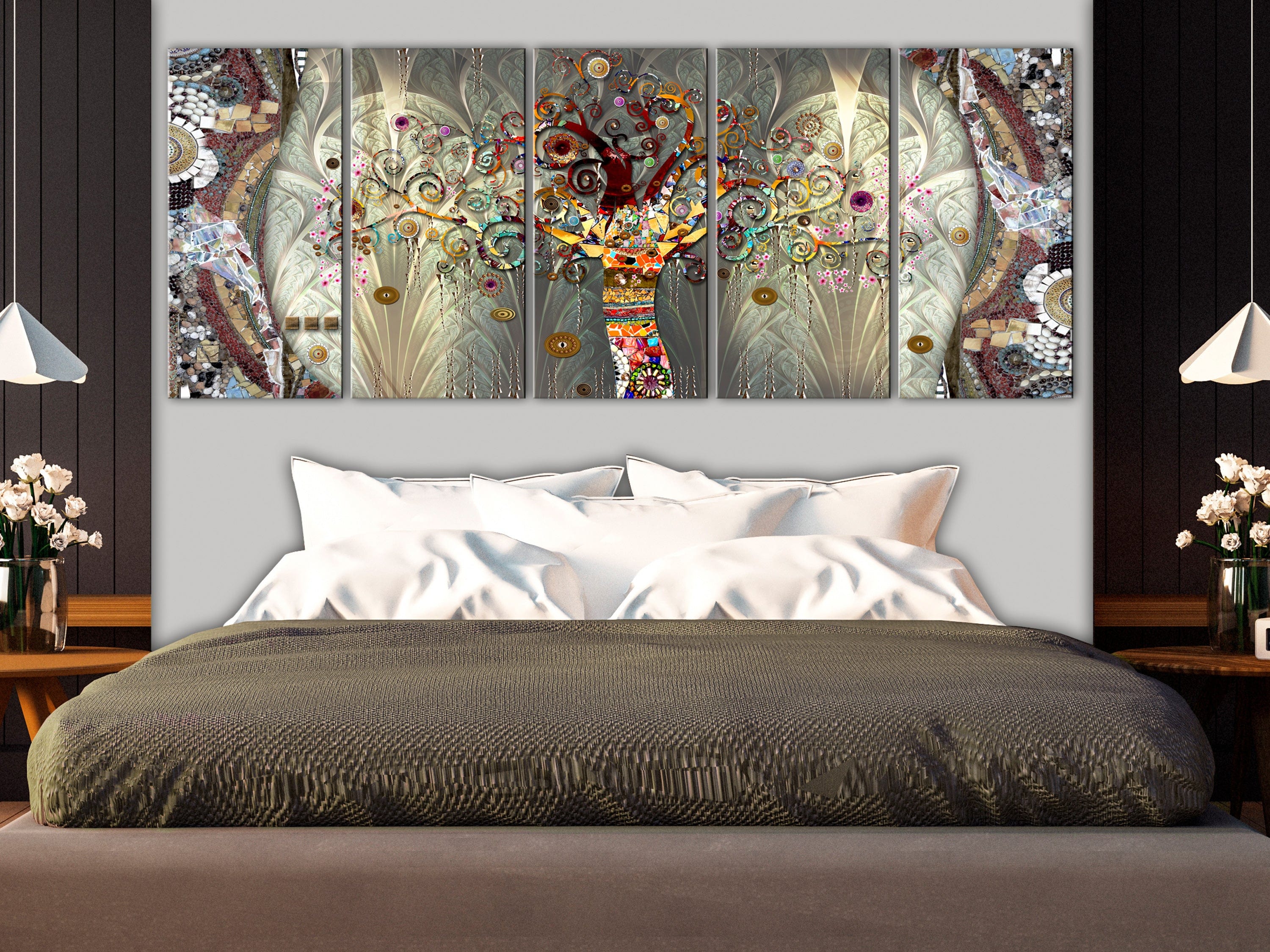 Glezna - Tree of Life (5 Parts) Narrow 225x90 Home Trends