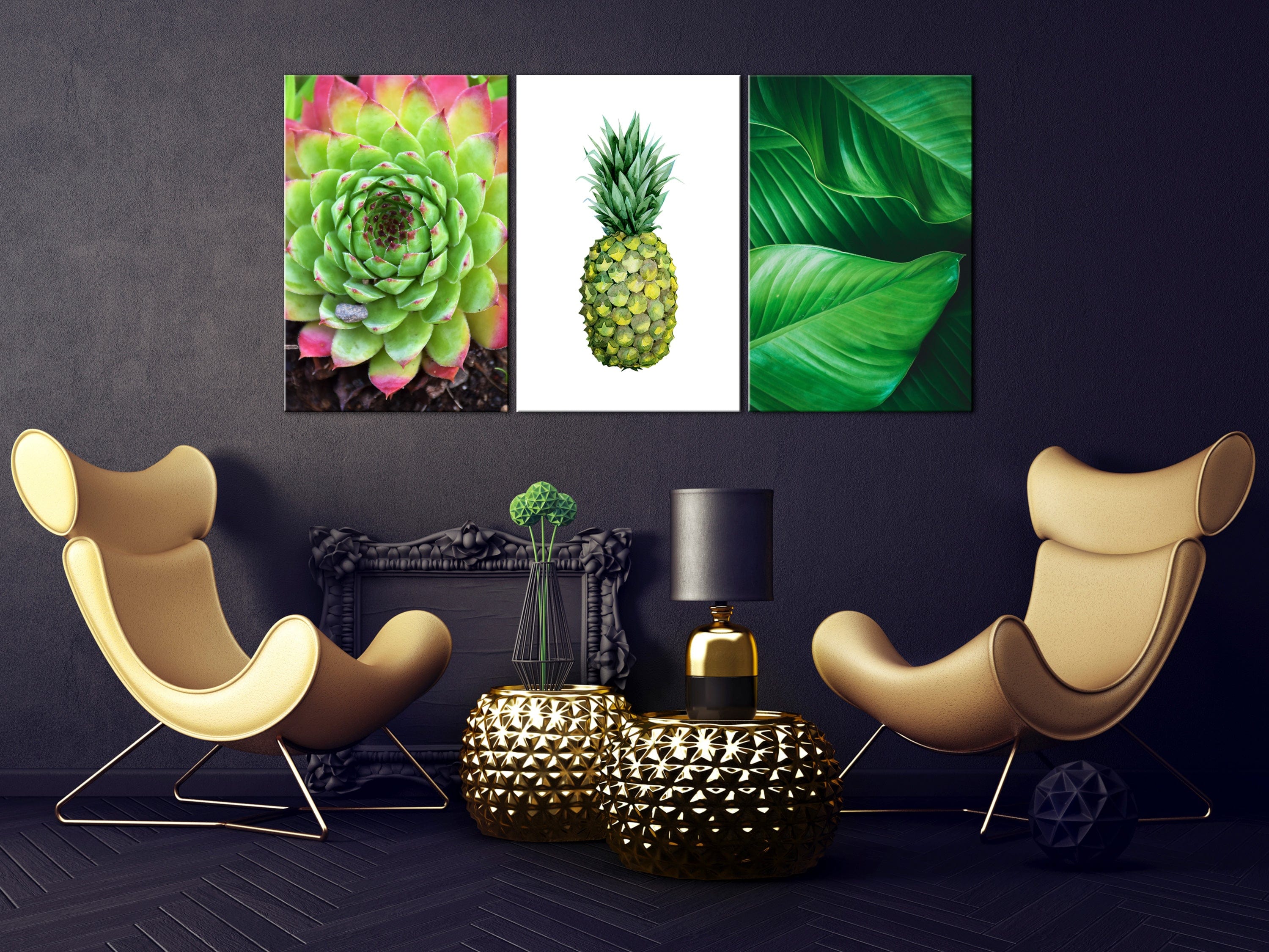 Glezna - Tropu dārgumi (3 daļas) 120x60 Home Trends