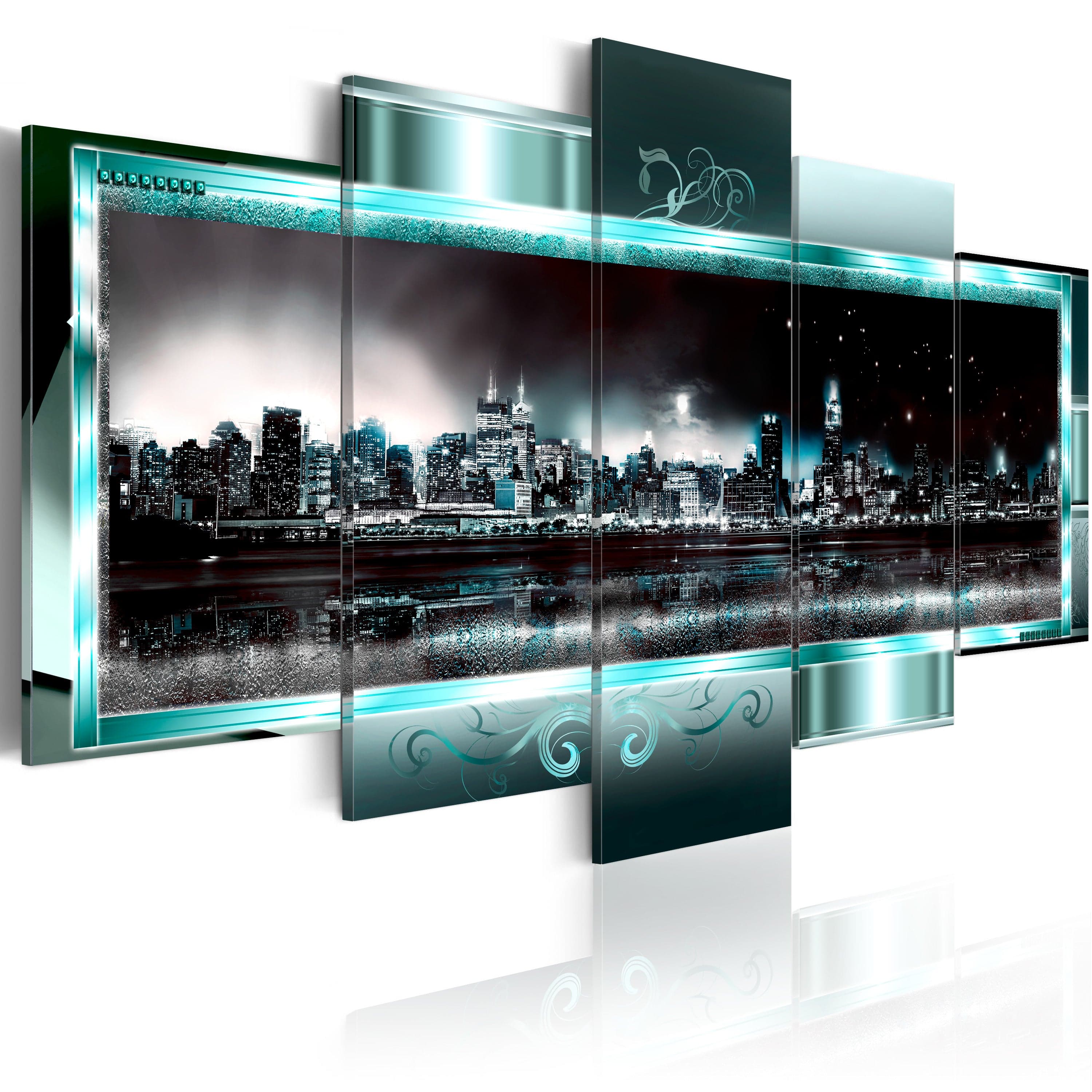 Glezna - Turquoise New York_ Starry Night Home Trends