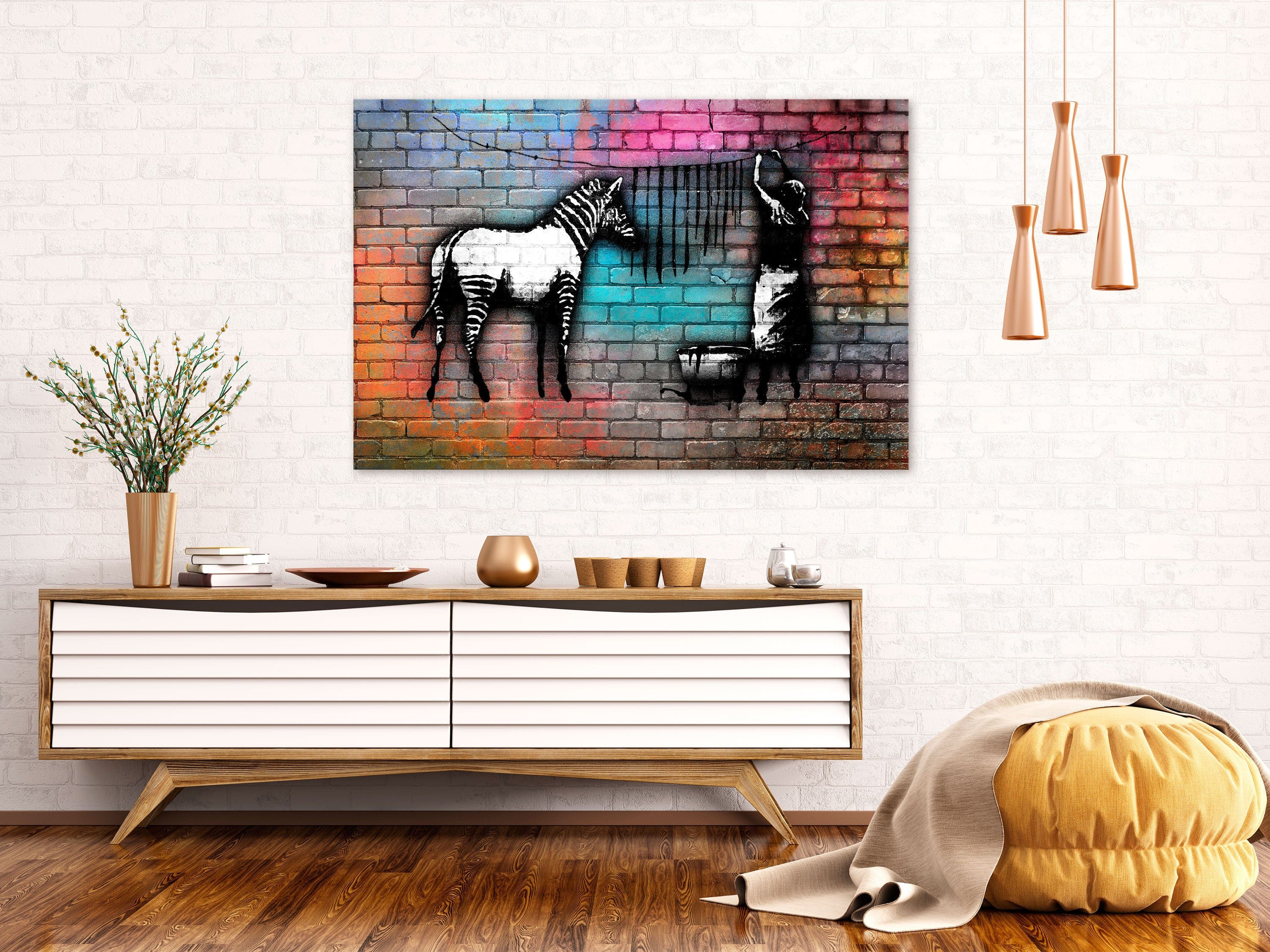 Glezna - Washing Zebra - Colourful Brick (1 Part) Wide Home Trends