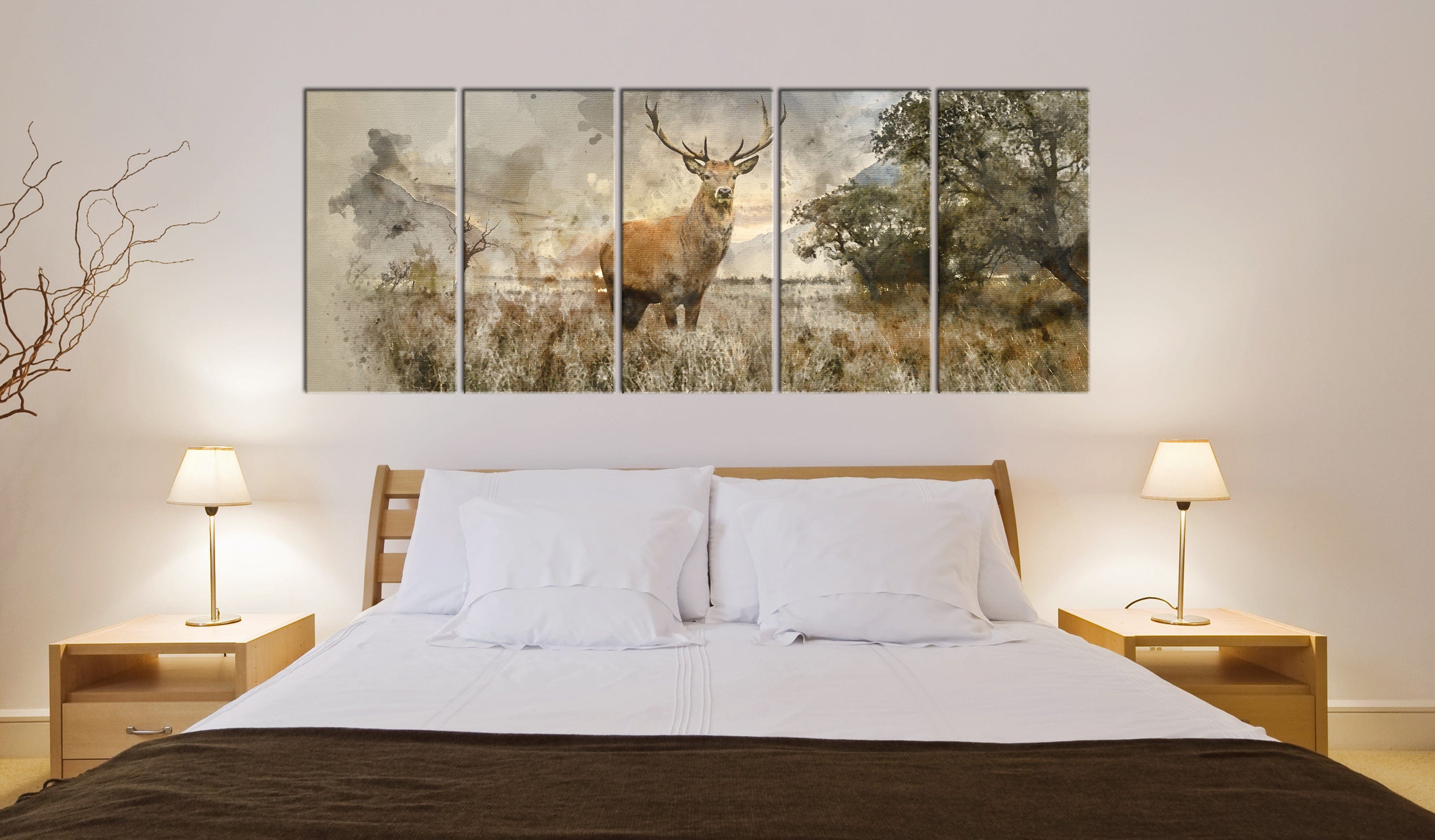 Glezna - Watercolour Deer I Home Trends