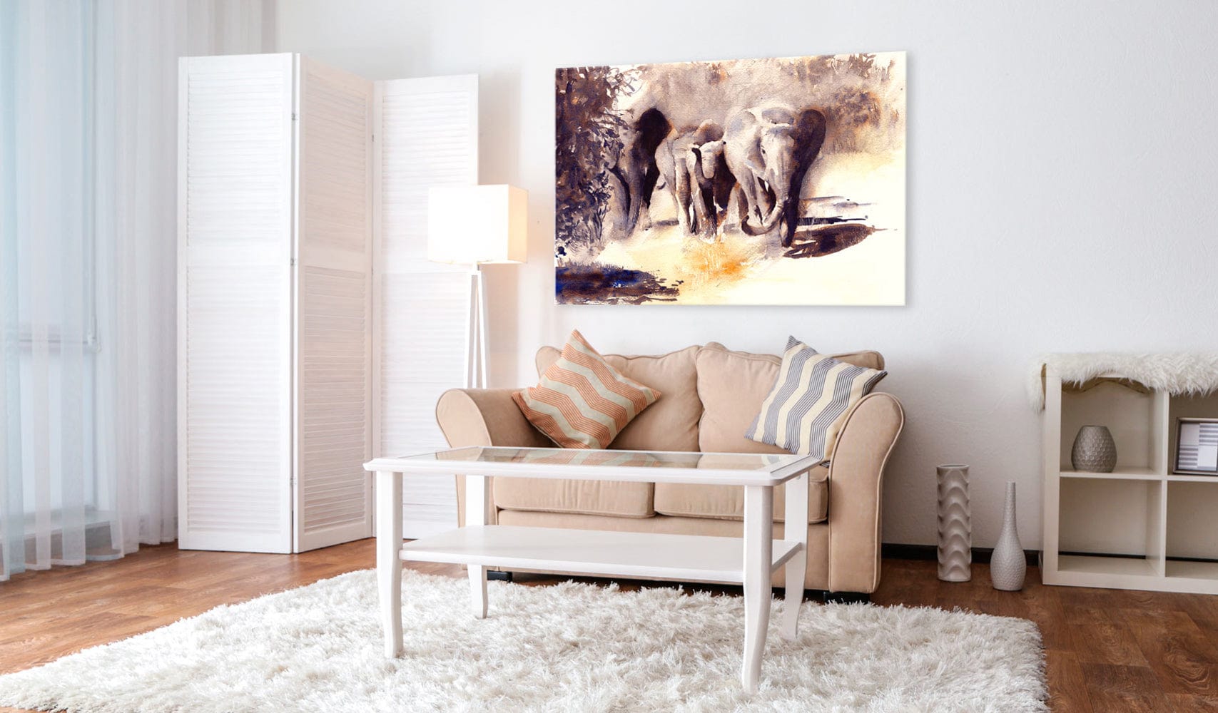 Glezna - Watercolour Elephants Home Trends