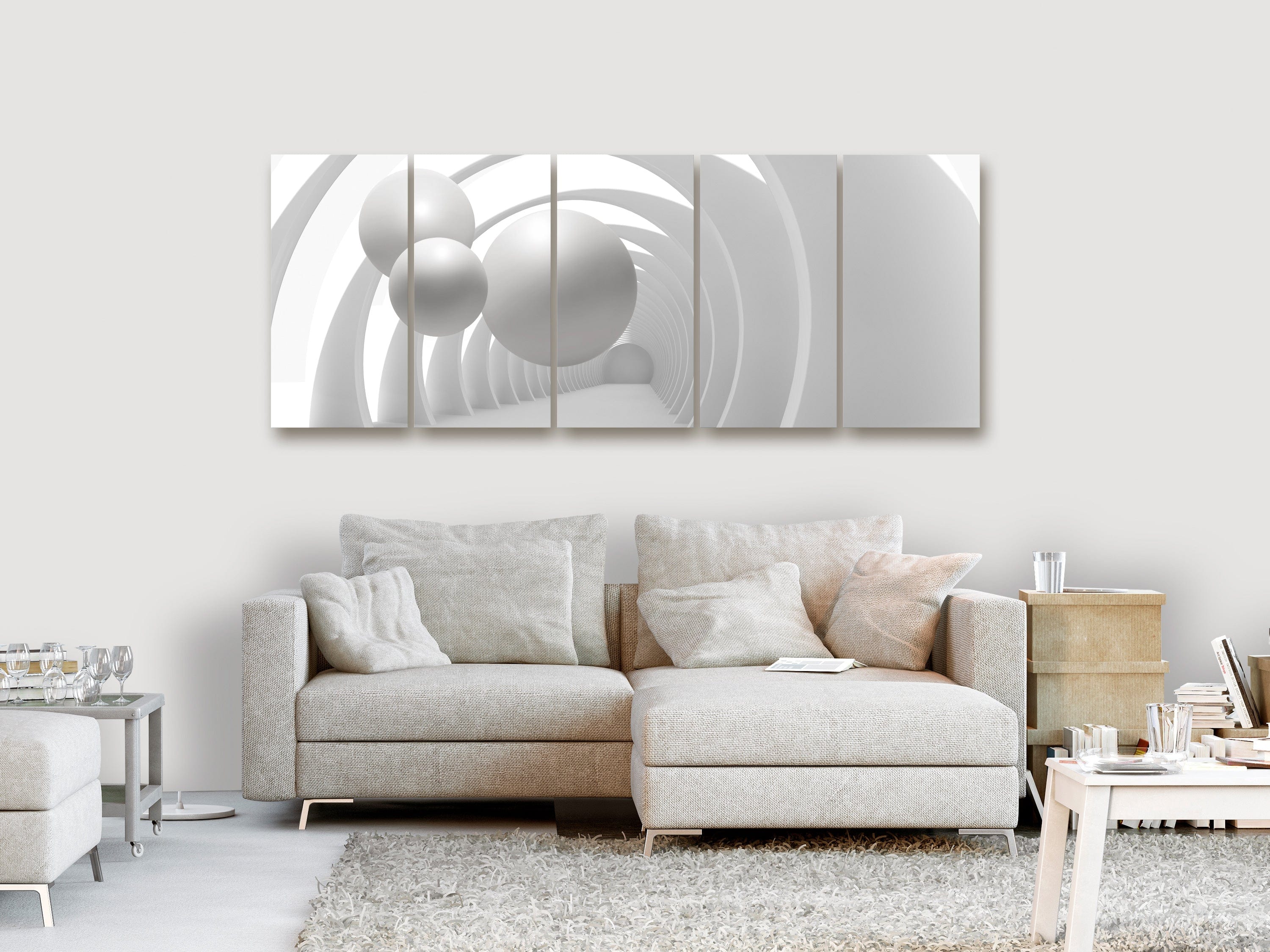 Glezna - White Tunnel (5 Parts) Narrow Home Trends