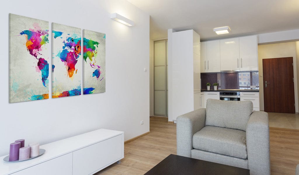 Glezna - World Map_ An Explosion of Colors Home Trends