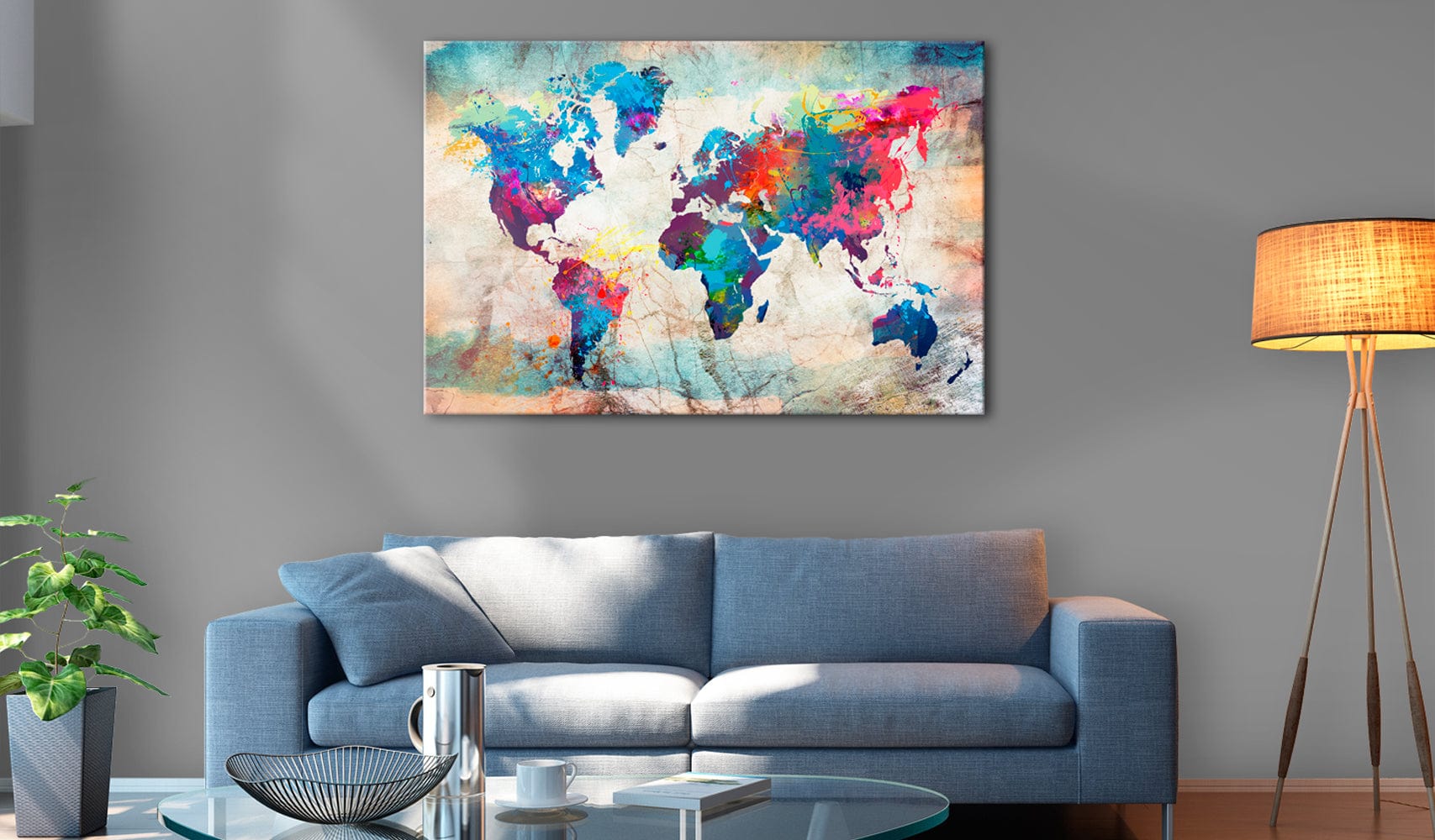 Glezna - World Map_ Colourful Madness Home Trends