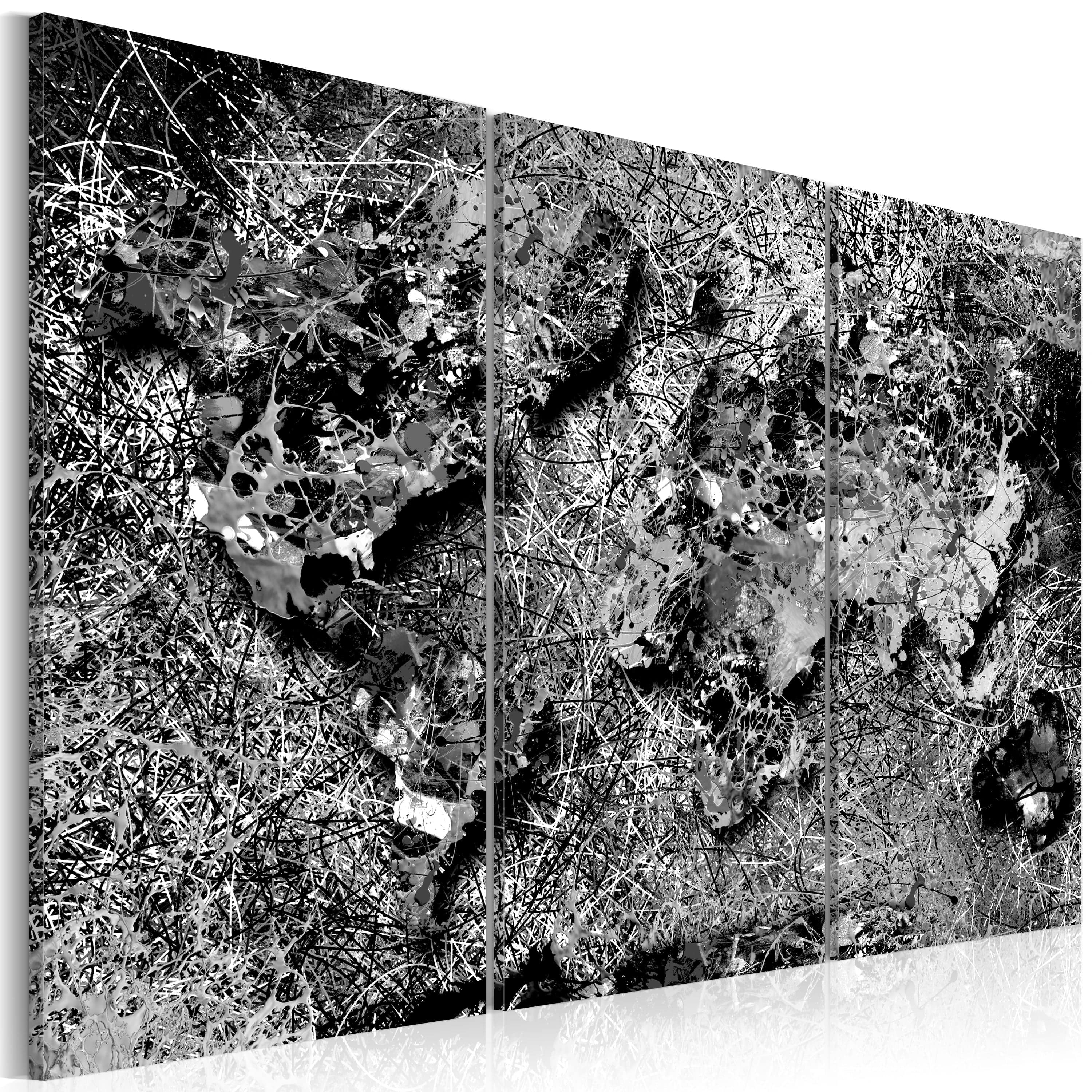 Glezna - World Map_ Grey Thread Home Trends