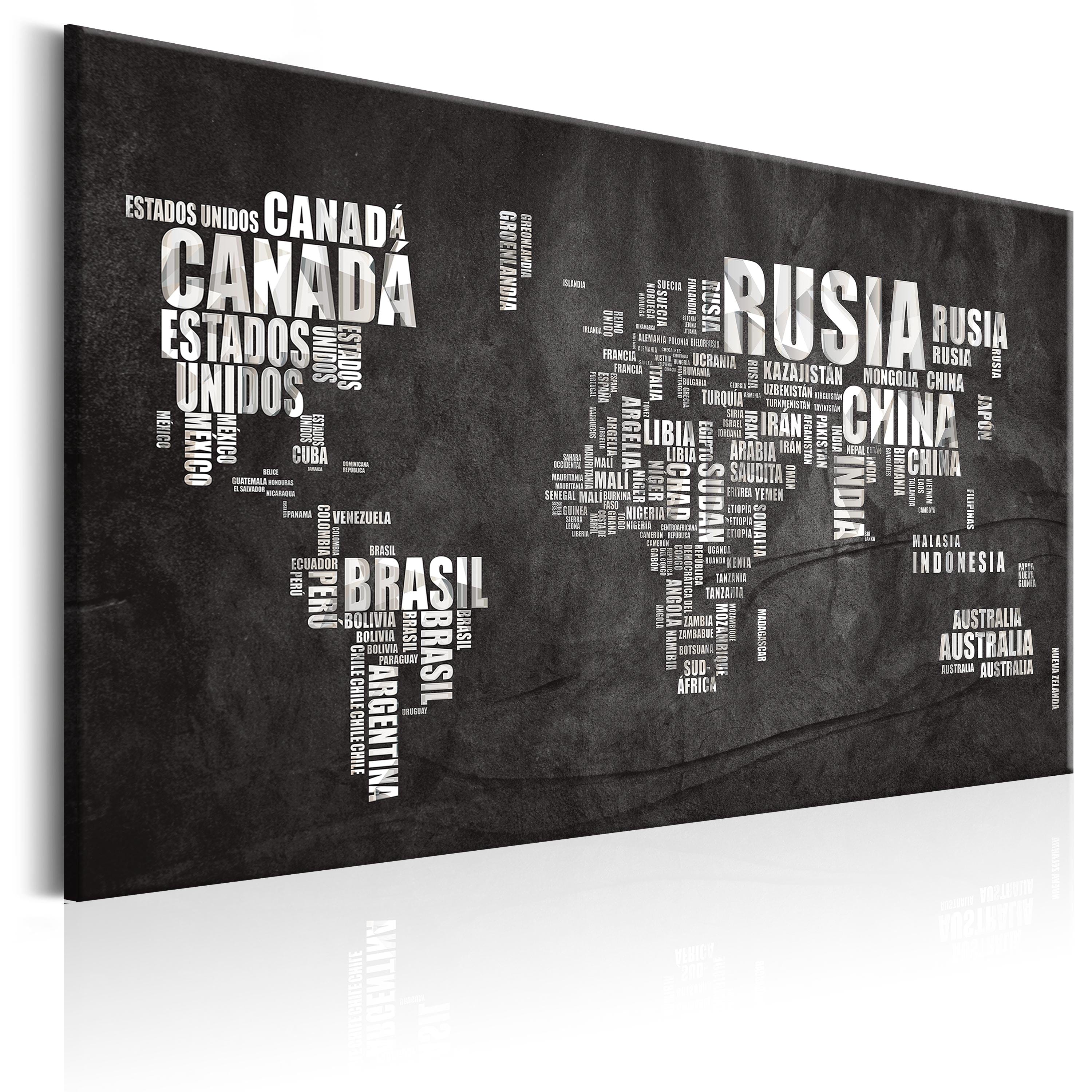 Glezna - World Map_ Mundo Negro Home Trends