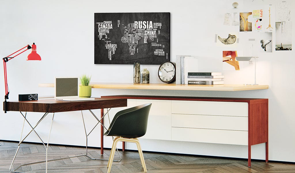 Glezna - World Map_ Mundo Negro Home Trends