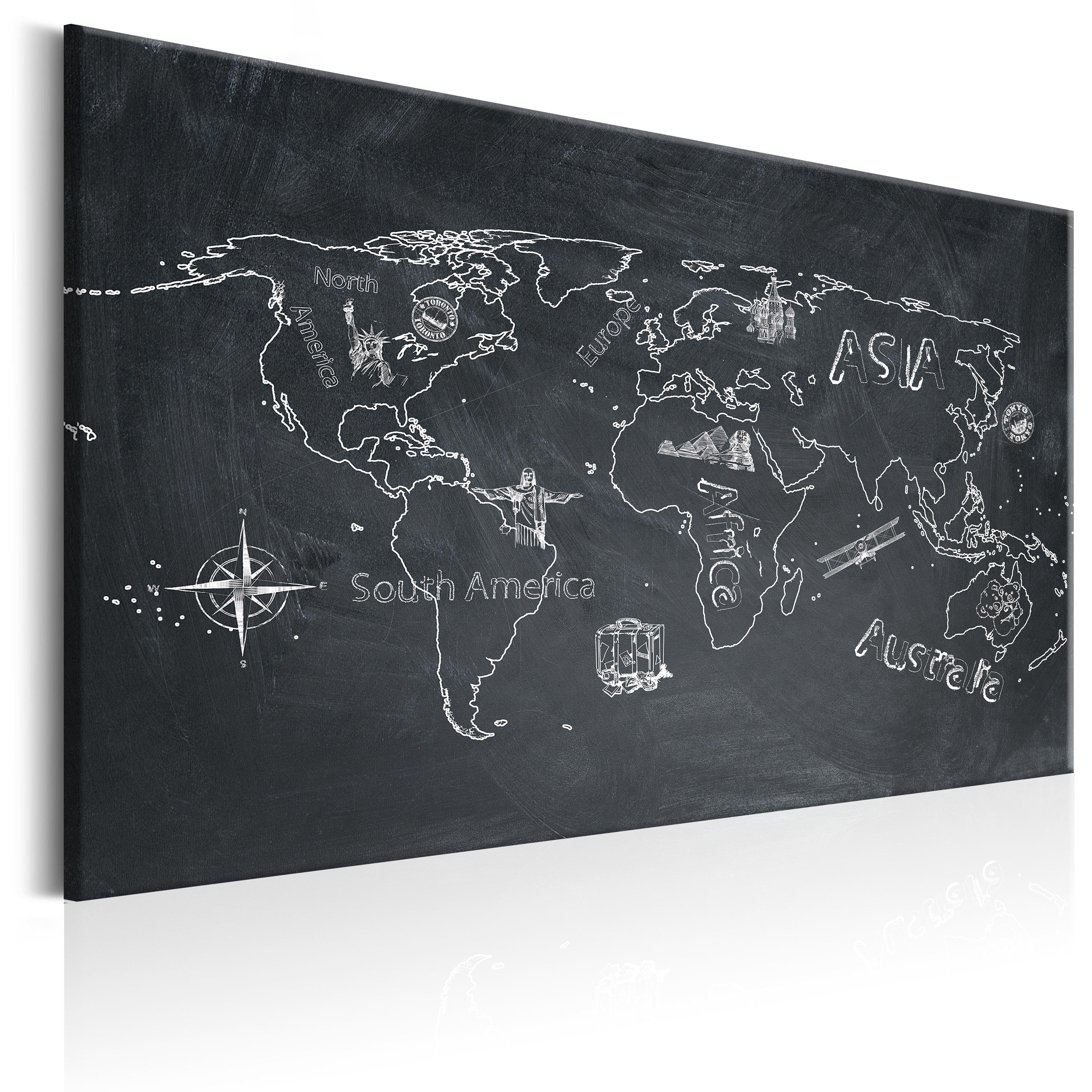 Glezna - World Map_ Travel broadens the Mind Home Trends