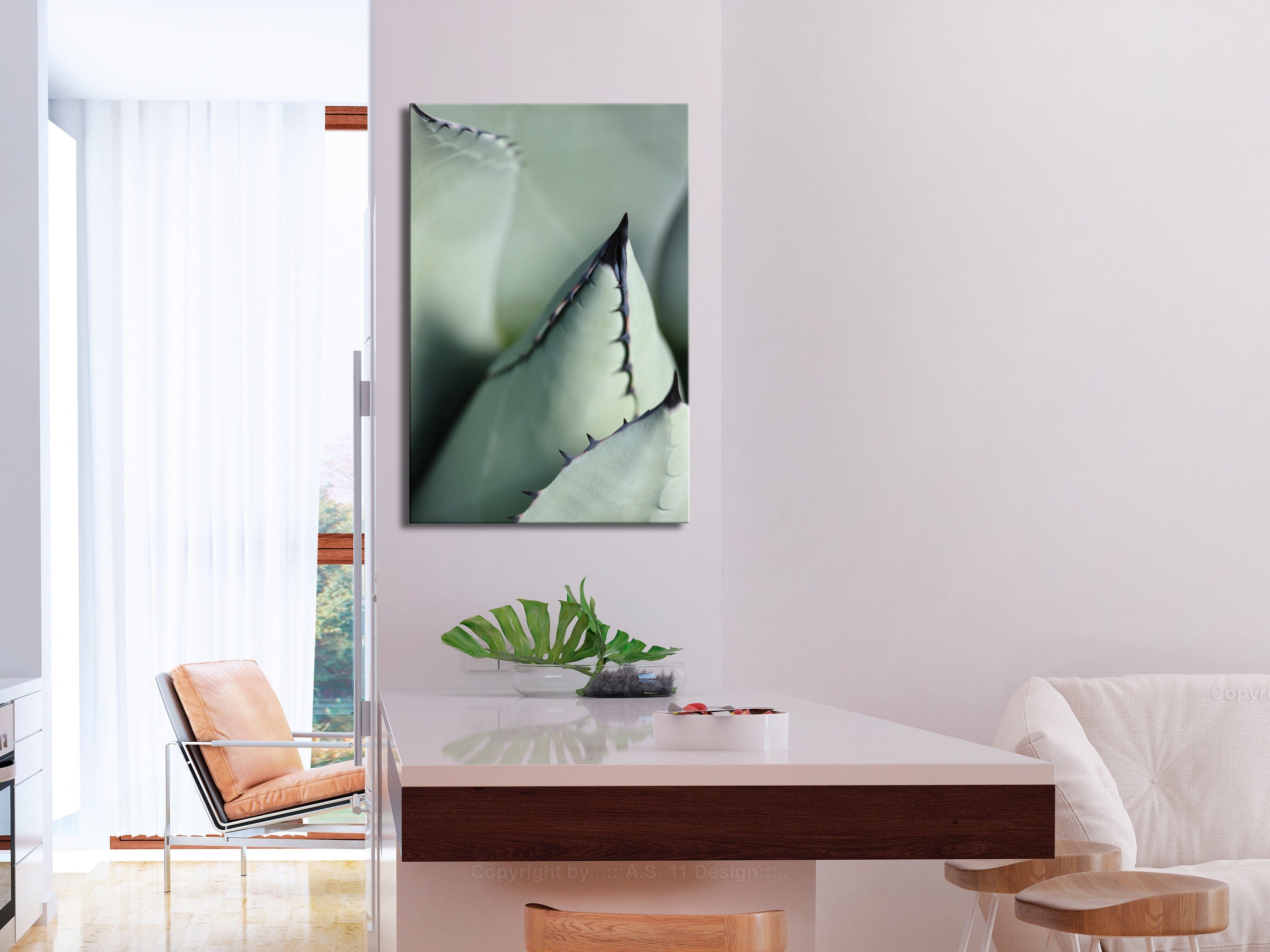 Glezna - Zaļie ērkšķi (1 daļa) Vertikāli Home Trends