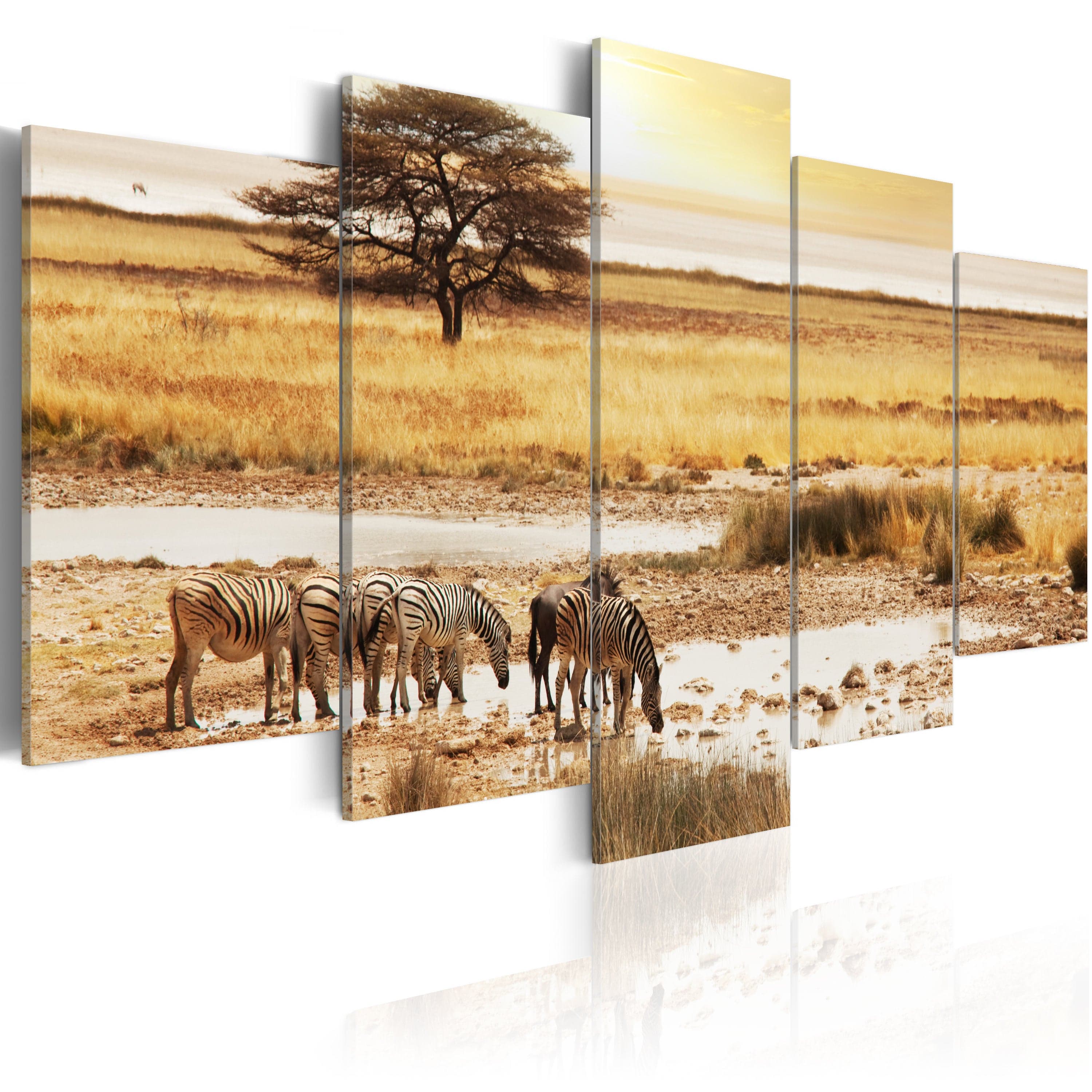 Glezna - Zebras on a savannah Home Trends
