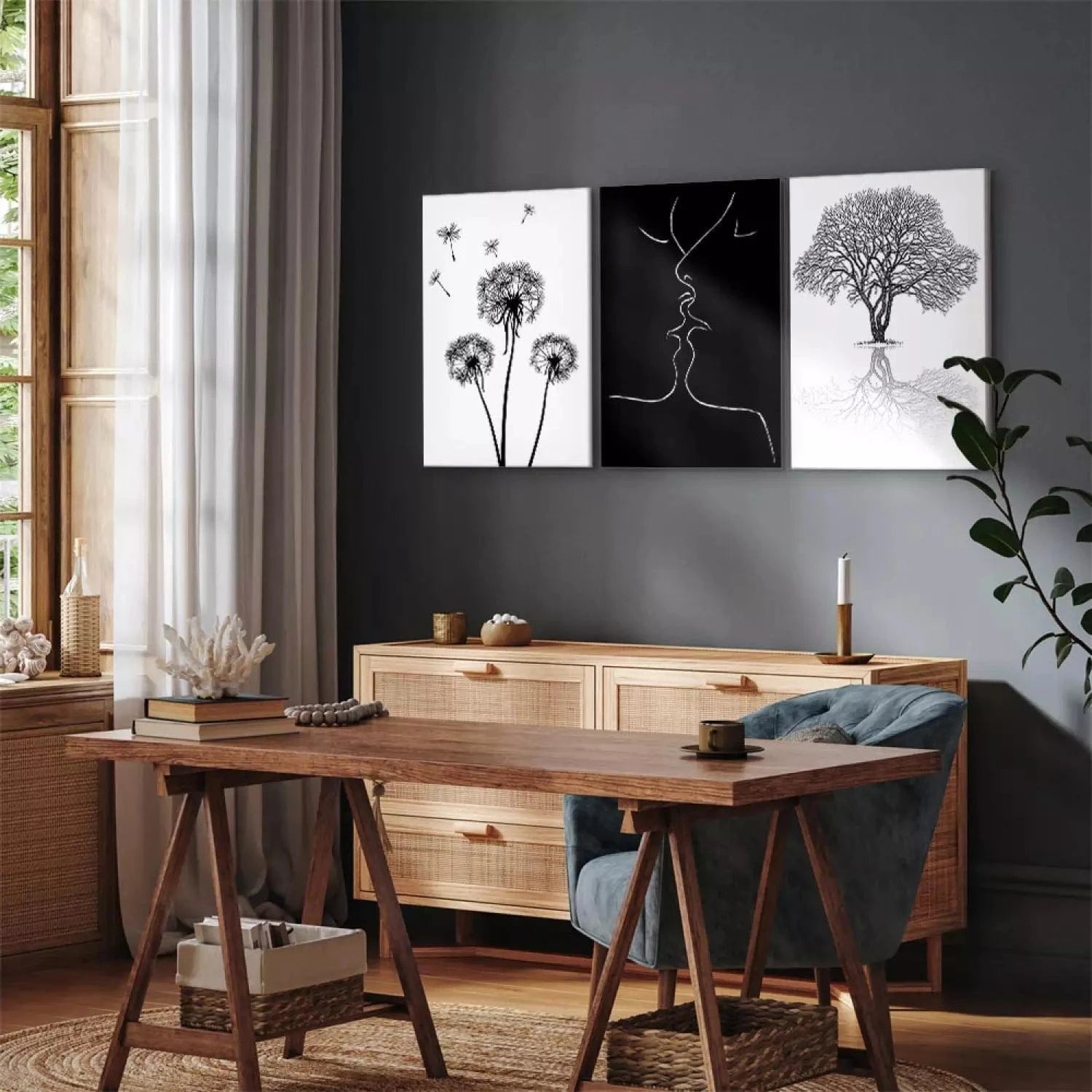 Kanvu komplekts (3 gb.) - Idilliskā dzīve, 117090 Home Trends