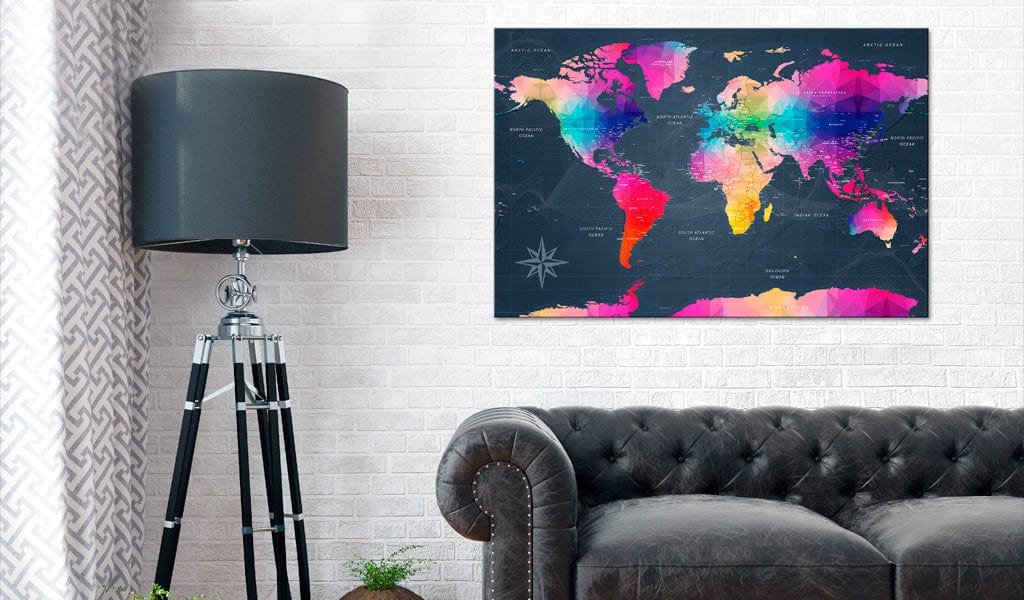 Korķa tāfele ar dekoru - Krāsainie kristāli E-interjers.lv