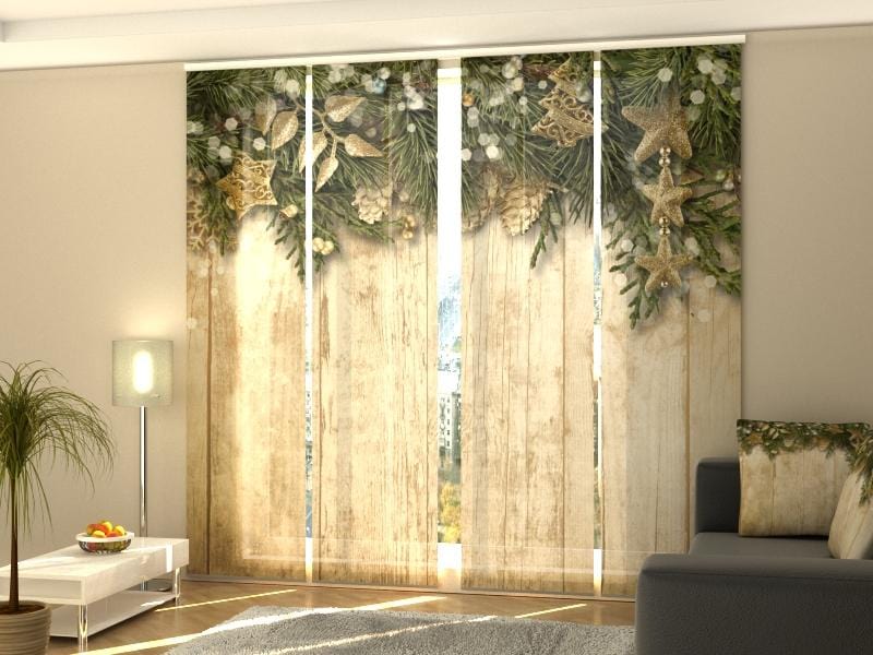 Paneļu aizkari (4 daļas) Christmas Fir Branches Home Trends