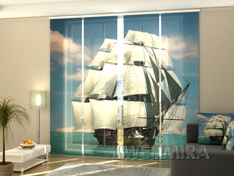 Paneļu aizkari (4 daļas) Curtains Beautiful Schooner Home Trends