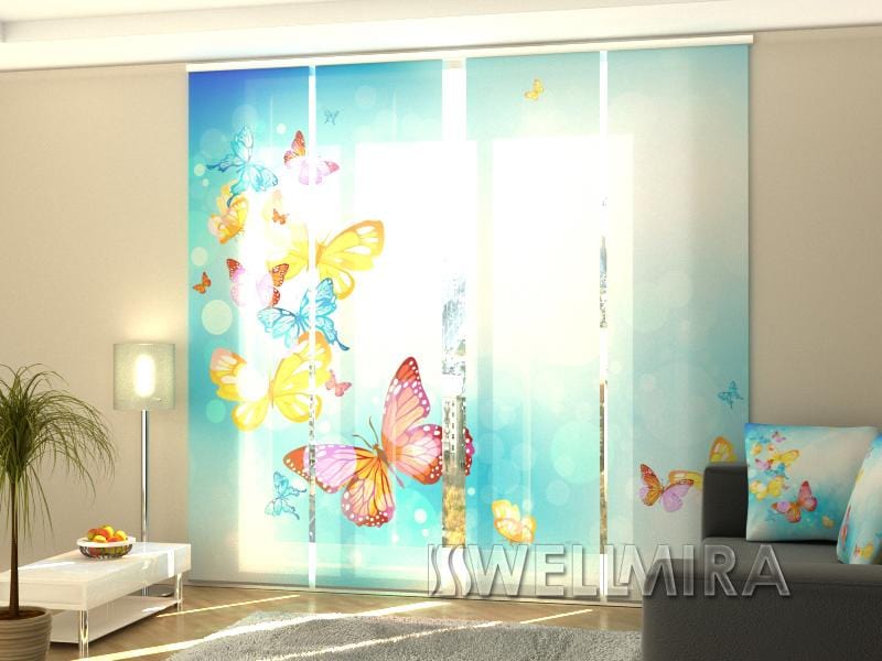 Paneļu aizkari (4 daļas) Curtains Butterfly in the sky Home Trends