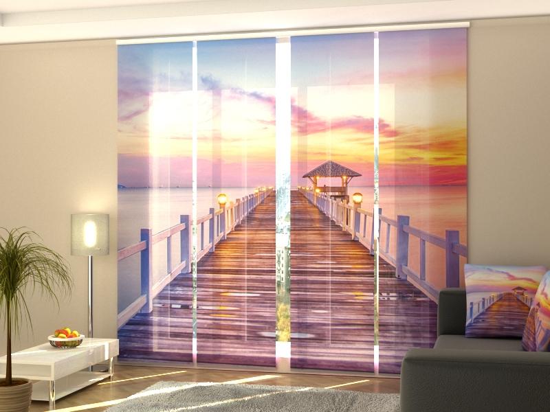 Paneļu aizkari (4 daļas) Curtains Sunrise on the Sea Home Trends