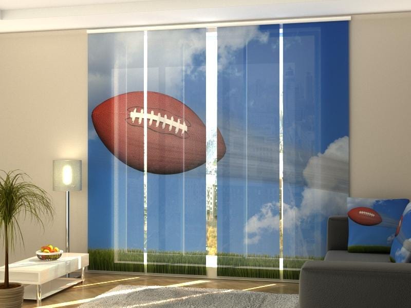 Paneļu aizkari (4 daļas) Fast Football Flying Home Trends