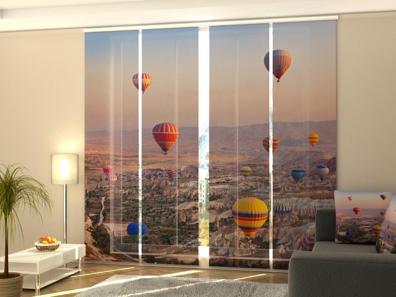 Paneļu aizkari (4 daļas) Hot Air Balloons over Cappadocia Home Trends