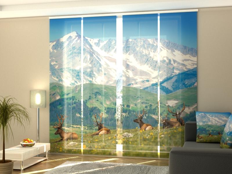 Paneļu aizkari (4 daļas) North Elks on the Rocky Mountain Meadow Home Trends